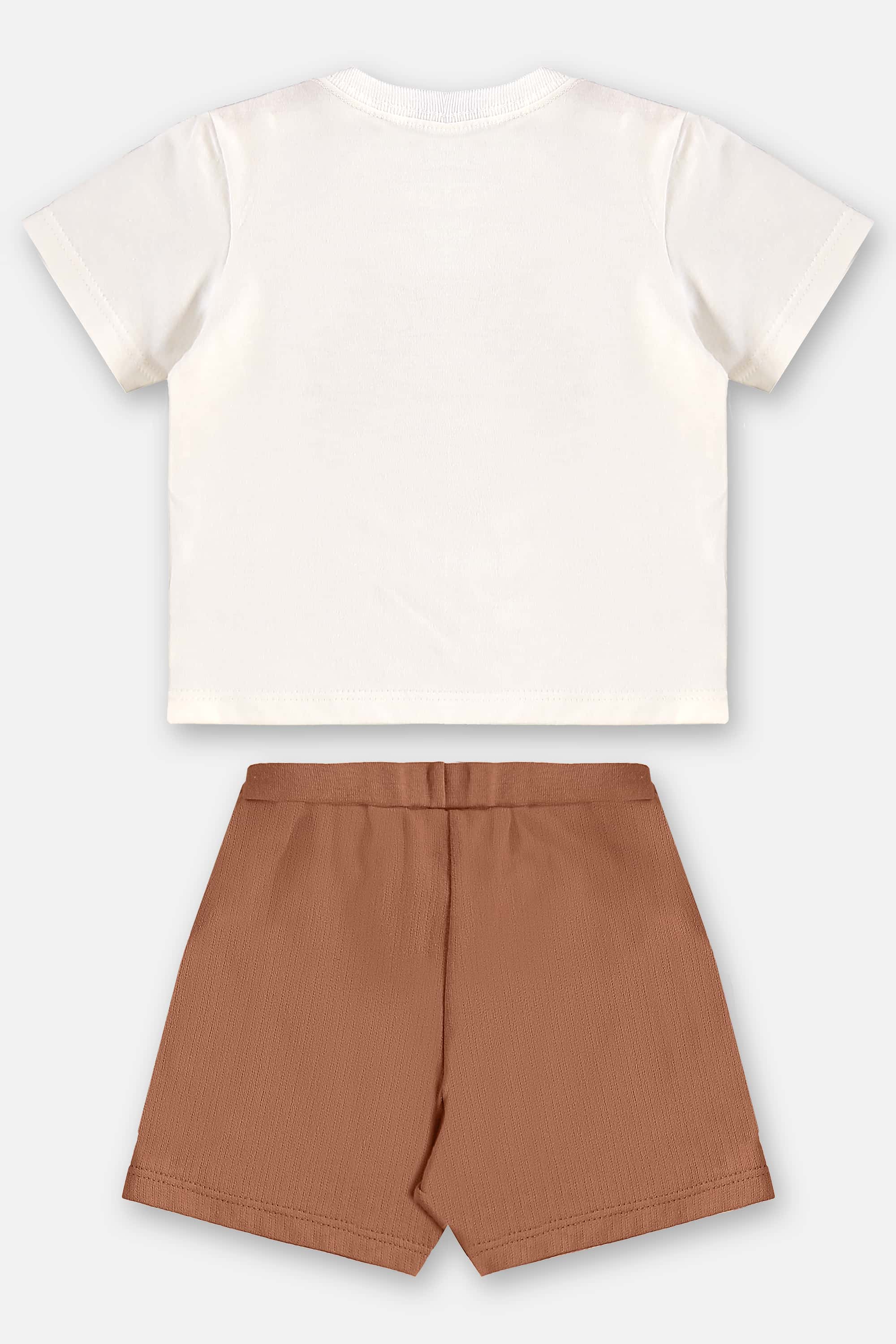 Conjunto com Camiseta Leão e Bermuda para Bebê Menino (Off White) Up Baby - Imagem 33