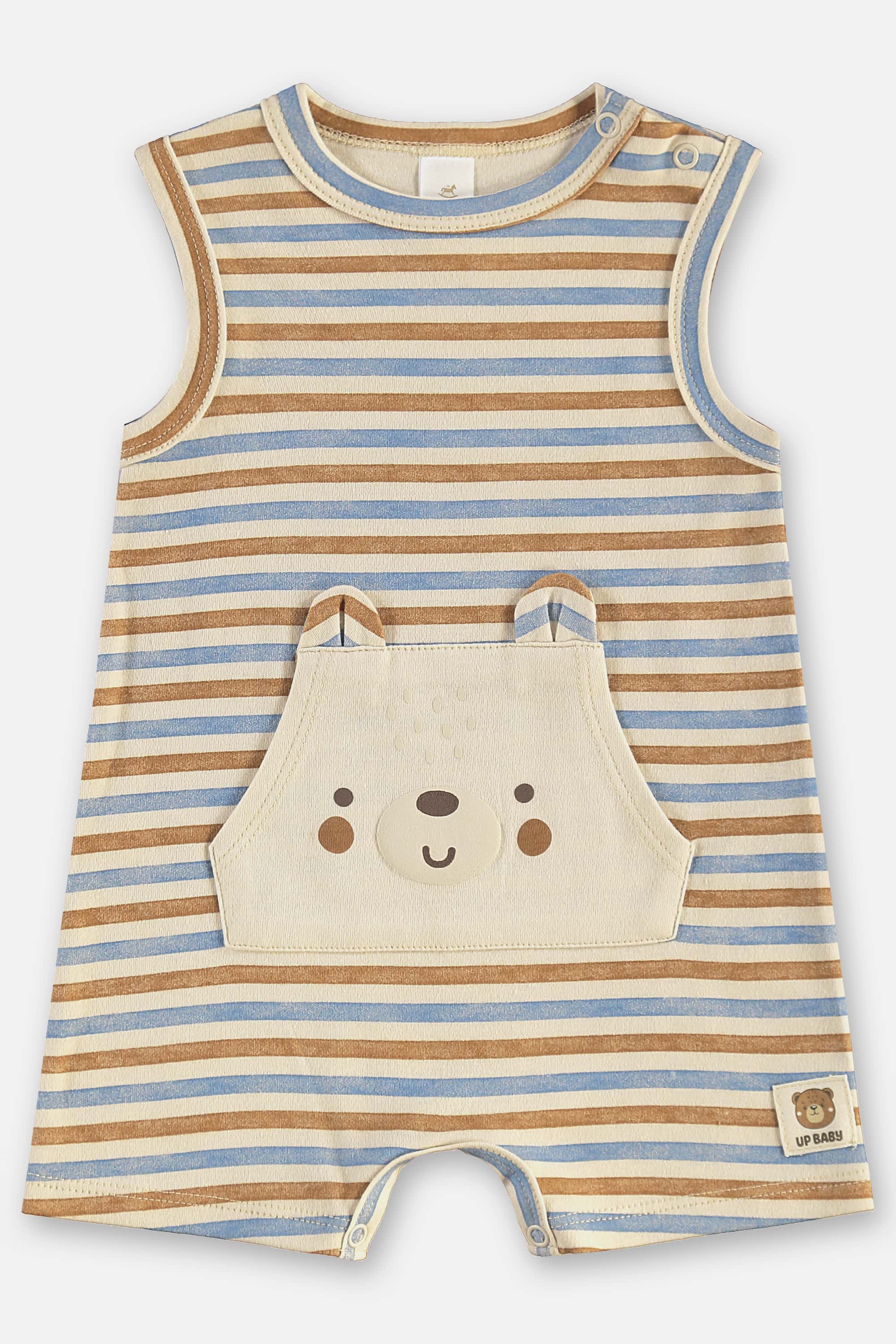 Macaquinho Ursinho Listrado para Bebê Menino (Marrom) Up Baby - Imagem 17