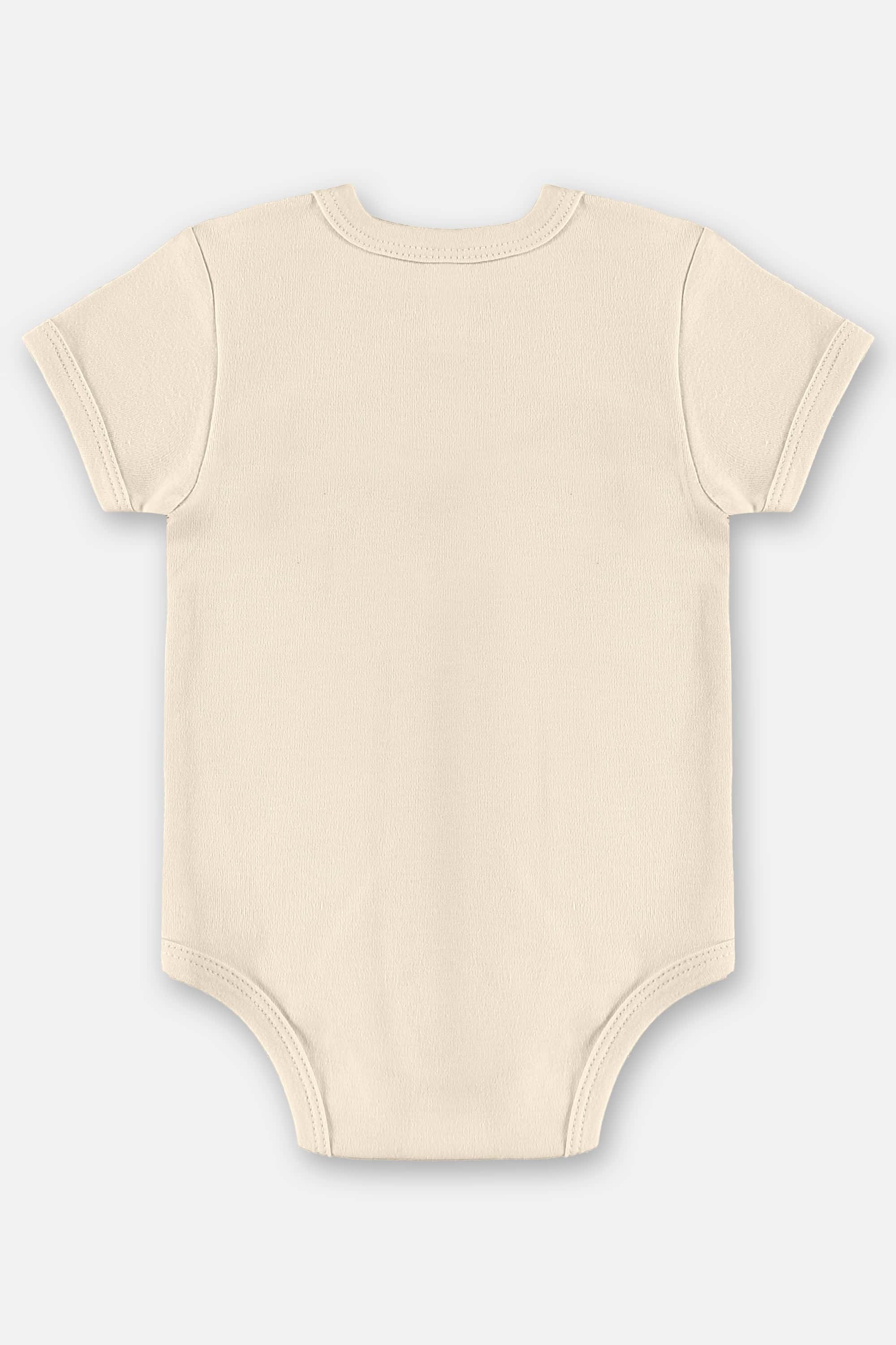 Conjunto Ursinho Listrado com Body e Short para Bebê Menino (Bege) Up Baby - Imagem 6