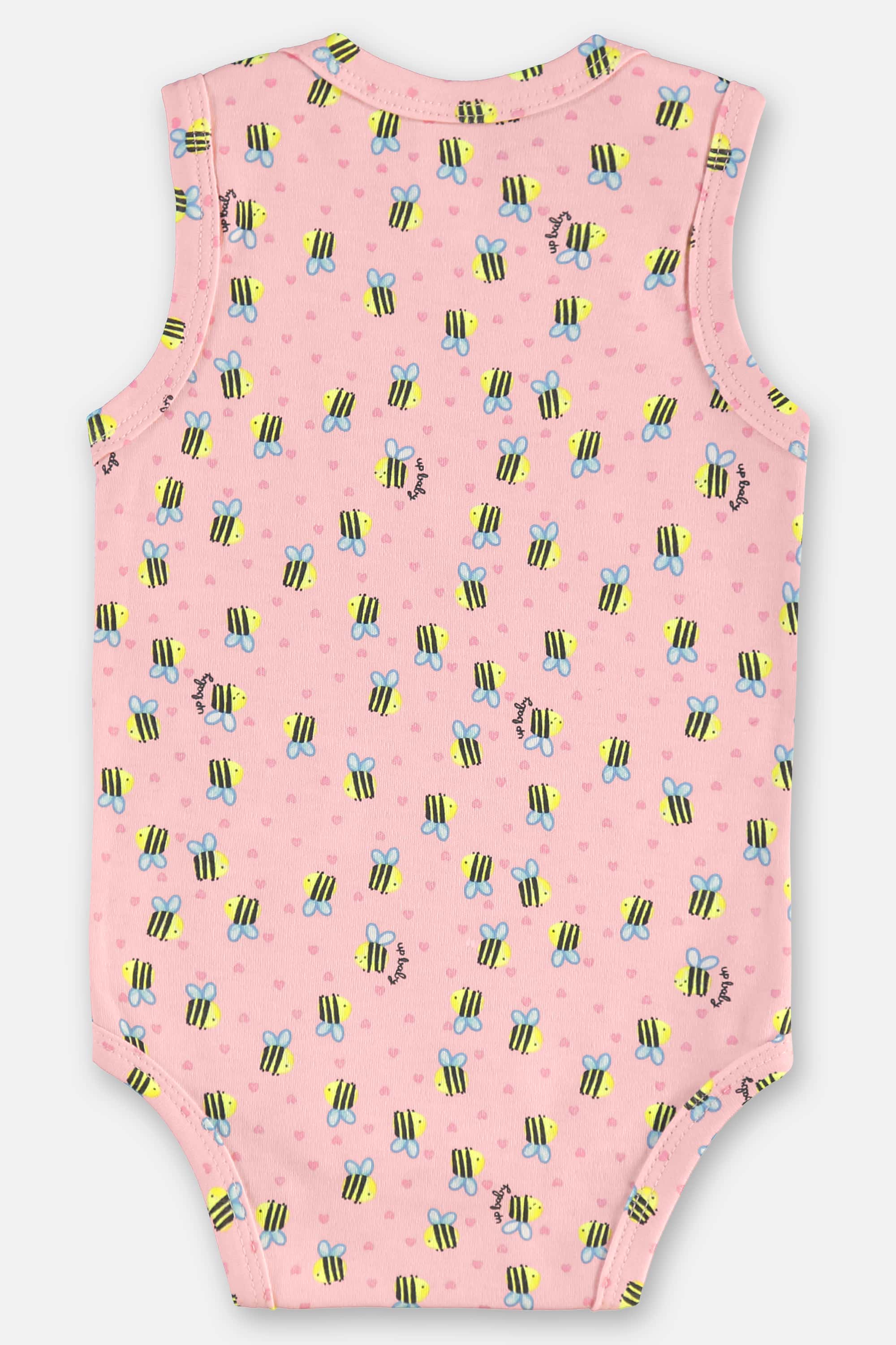 Body Regata Estampado em Suedine para Bebê Menina (Rosa) Up Baby - Imagem 8
