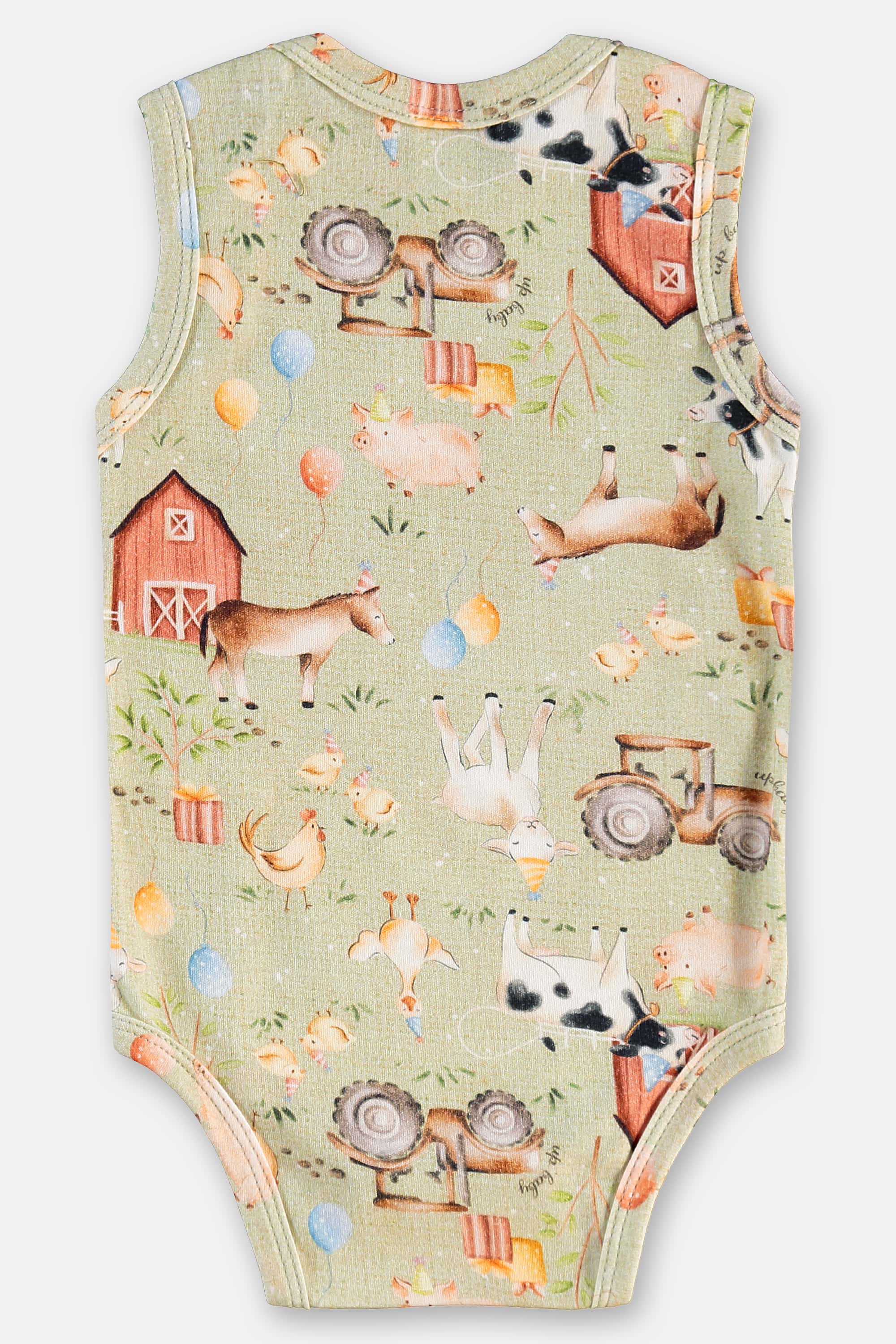 Body Regata em Suedine Essentials para Bebê Menino (Verde) Up Baby - Imagem 8