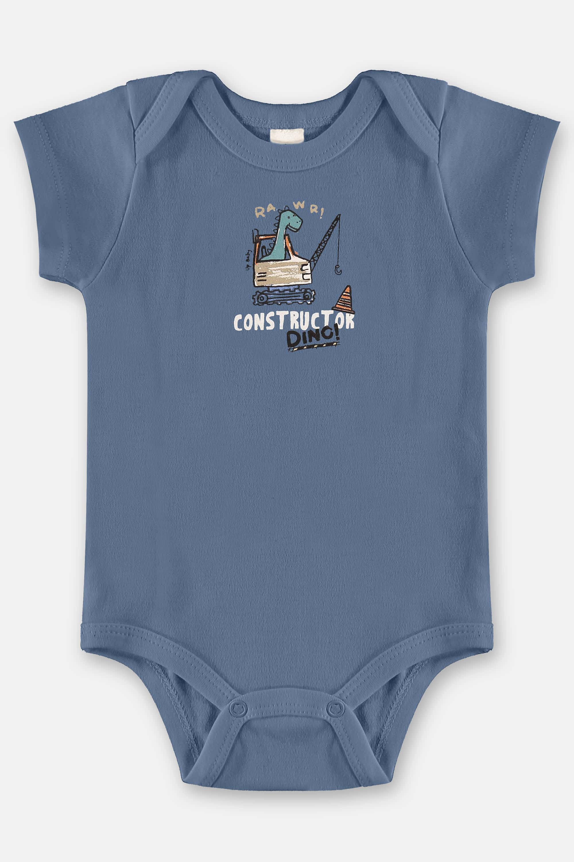 Body para Bebê Menino em Suedine Essentials (Azul Marinho) Up Baby