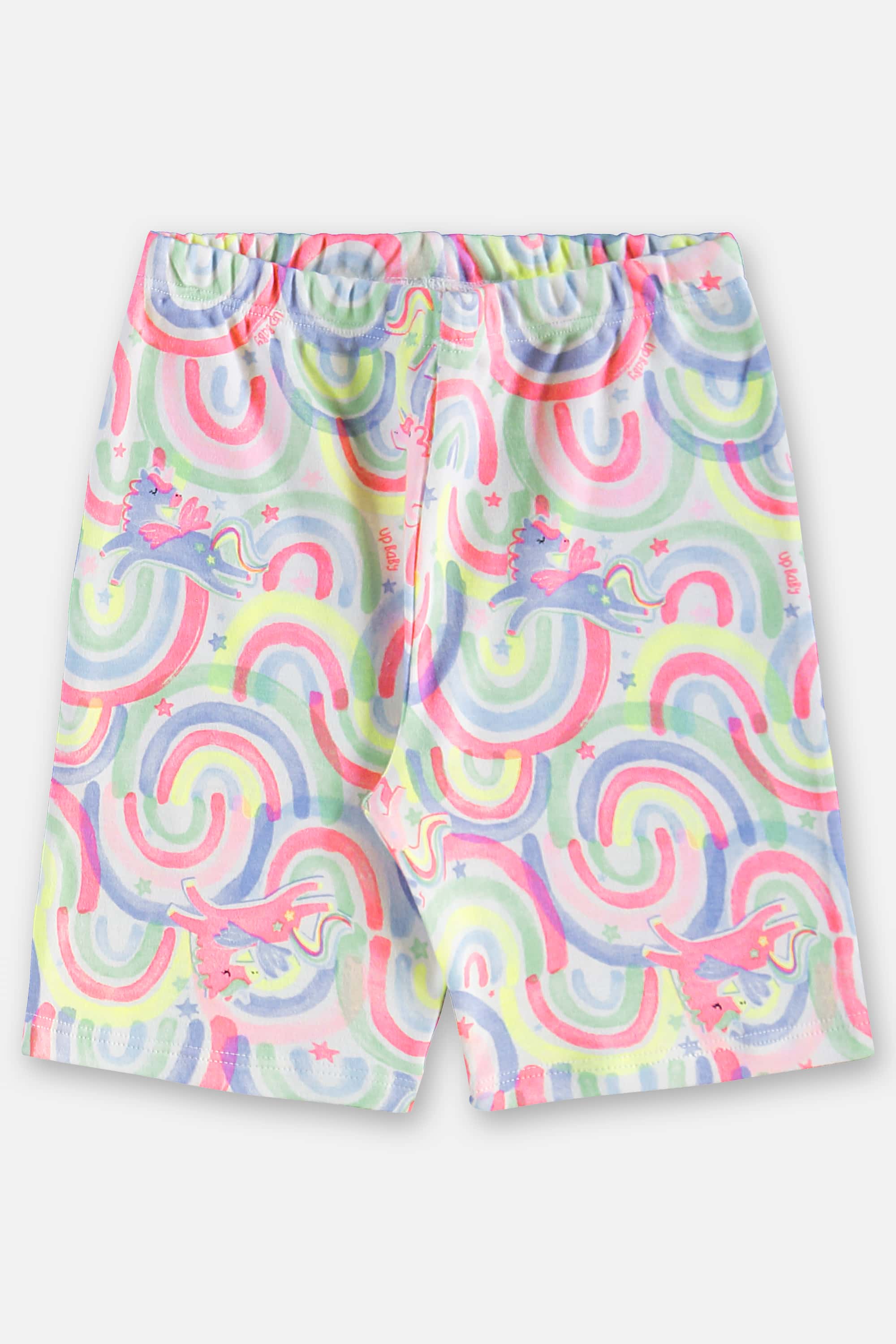 Pijama Infantil Feminino Blusa e Bermuda em Suedine (Multicolor) Up Baby - Imagem 4