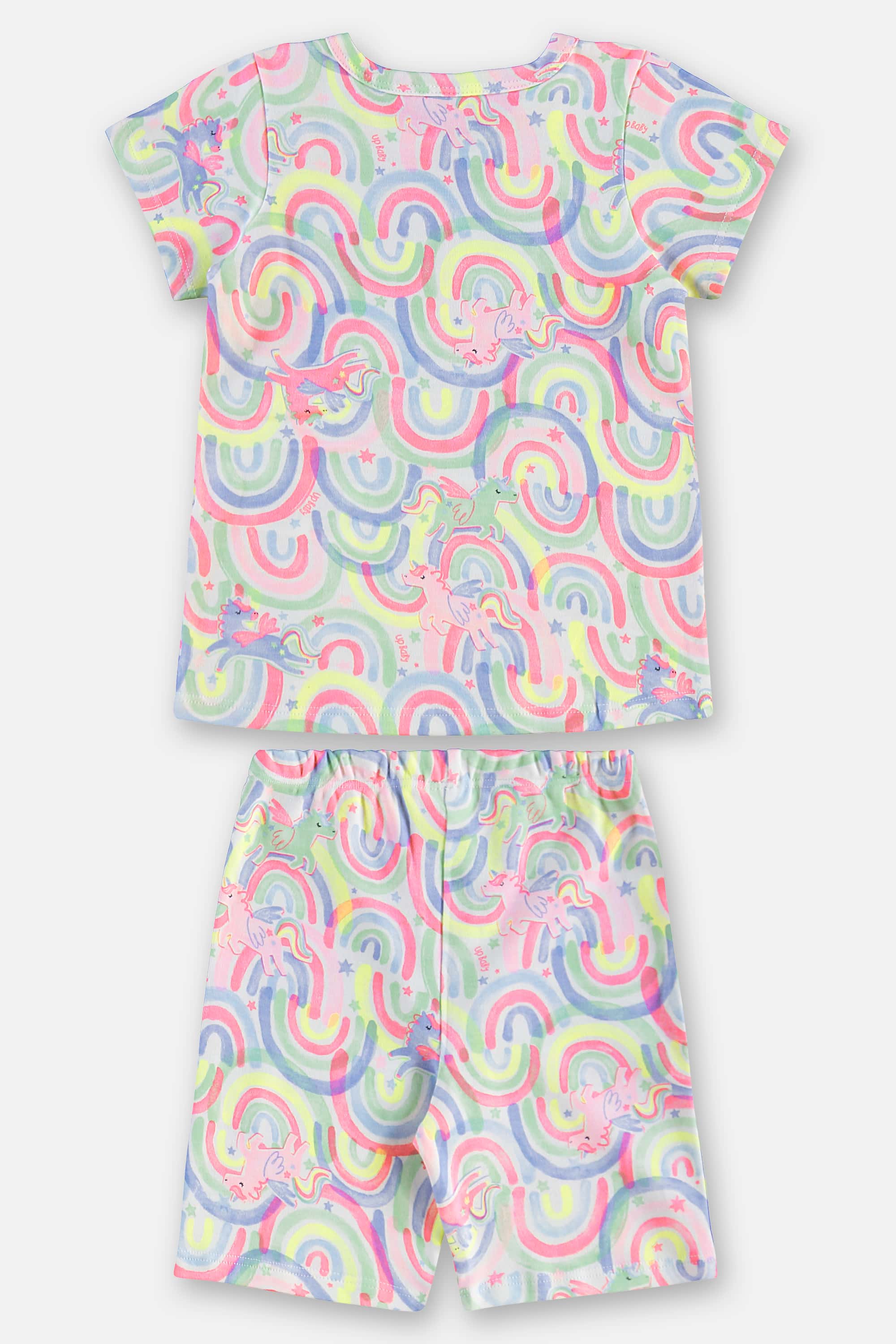 Pijama Infantil Feminino Blusa e Bermuda em Suedine (Multicolor) Up Baby - Imagem 26