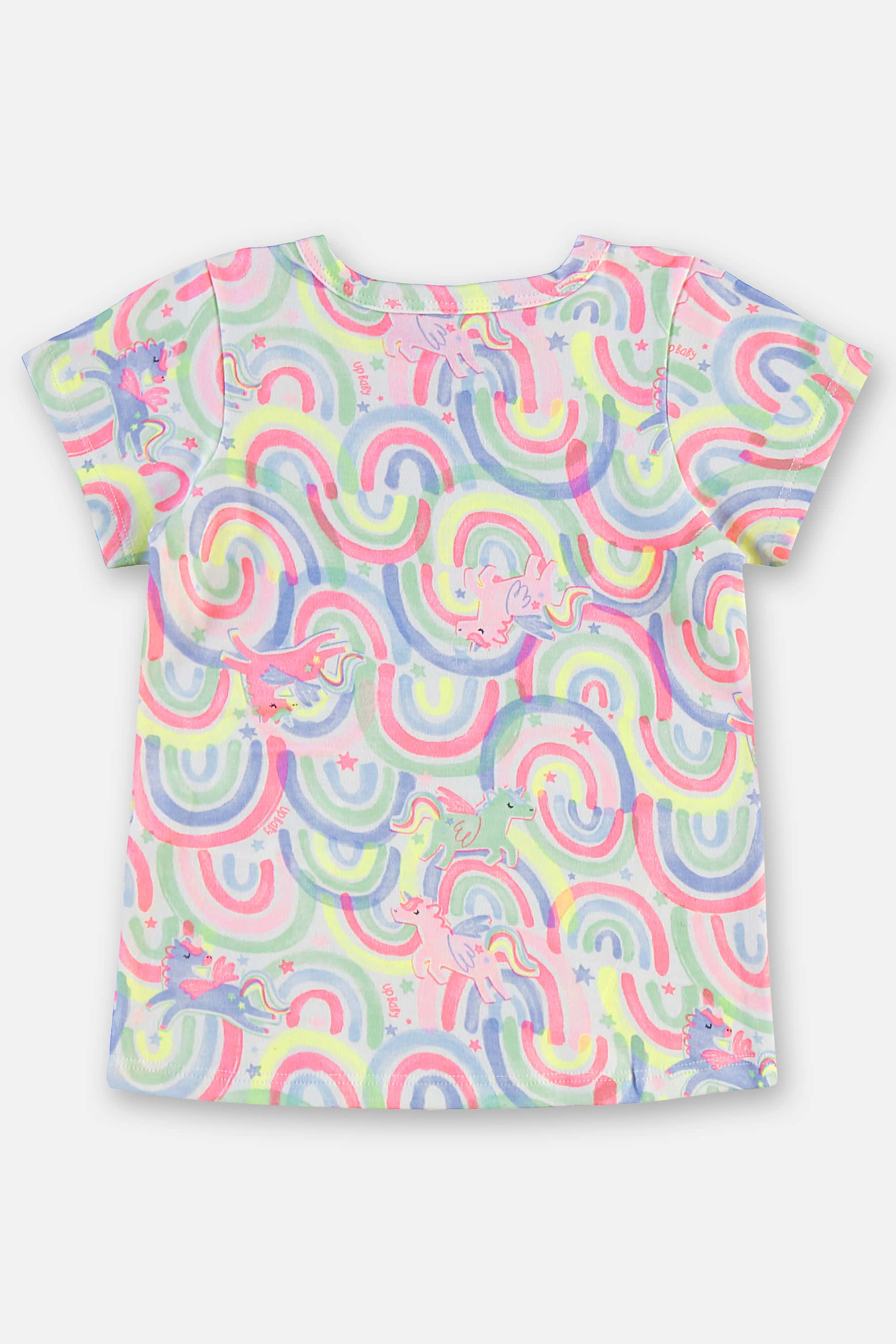 Pijama Infantil Feminino Blusa e Bermuda em Suedine (Multicolor) Up Baby - Imagem 20