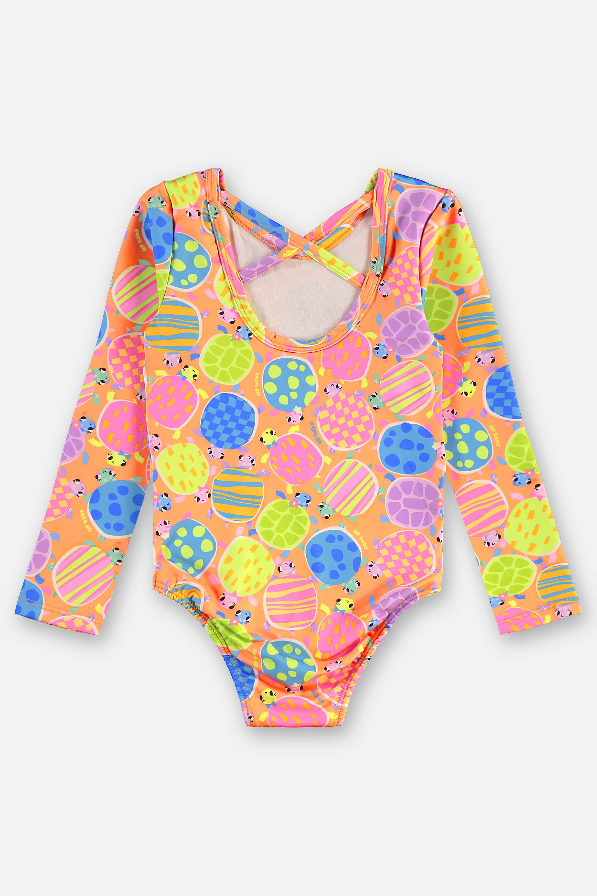 Maiô Infantil em Poliéster e Elastano FPS +50 Forrado (Laranja) Up Baby - Imagem 20