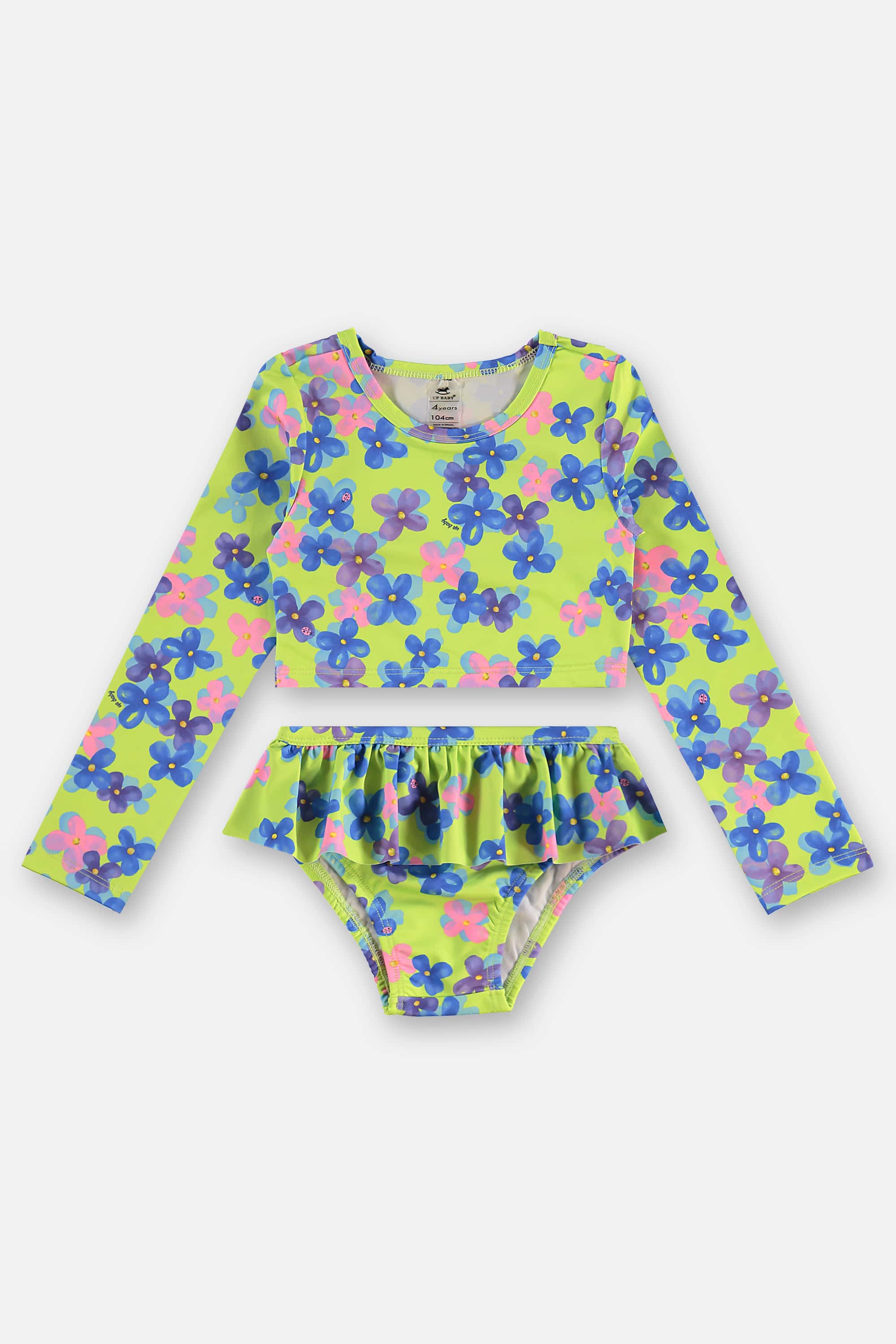 Biquíni Infantil em Poliéster e Elastano FPS +50 (Verde) Up Baby