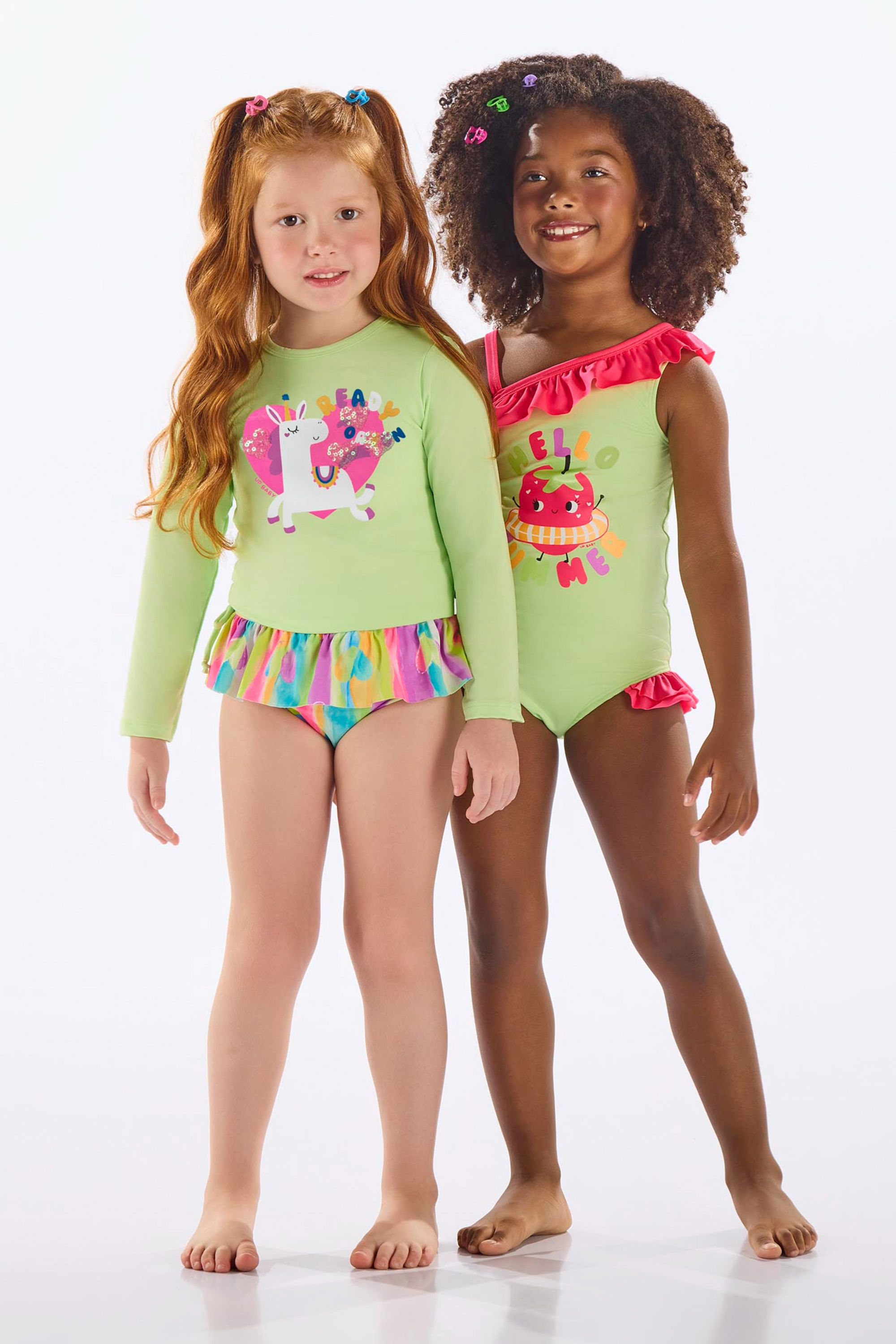 Biquíni Infantil em Poliéster e Elastano FPS +50 (Verde) Up Baby - Imagem 16