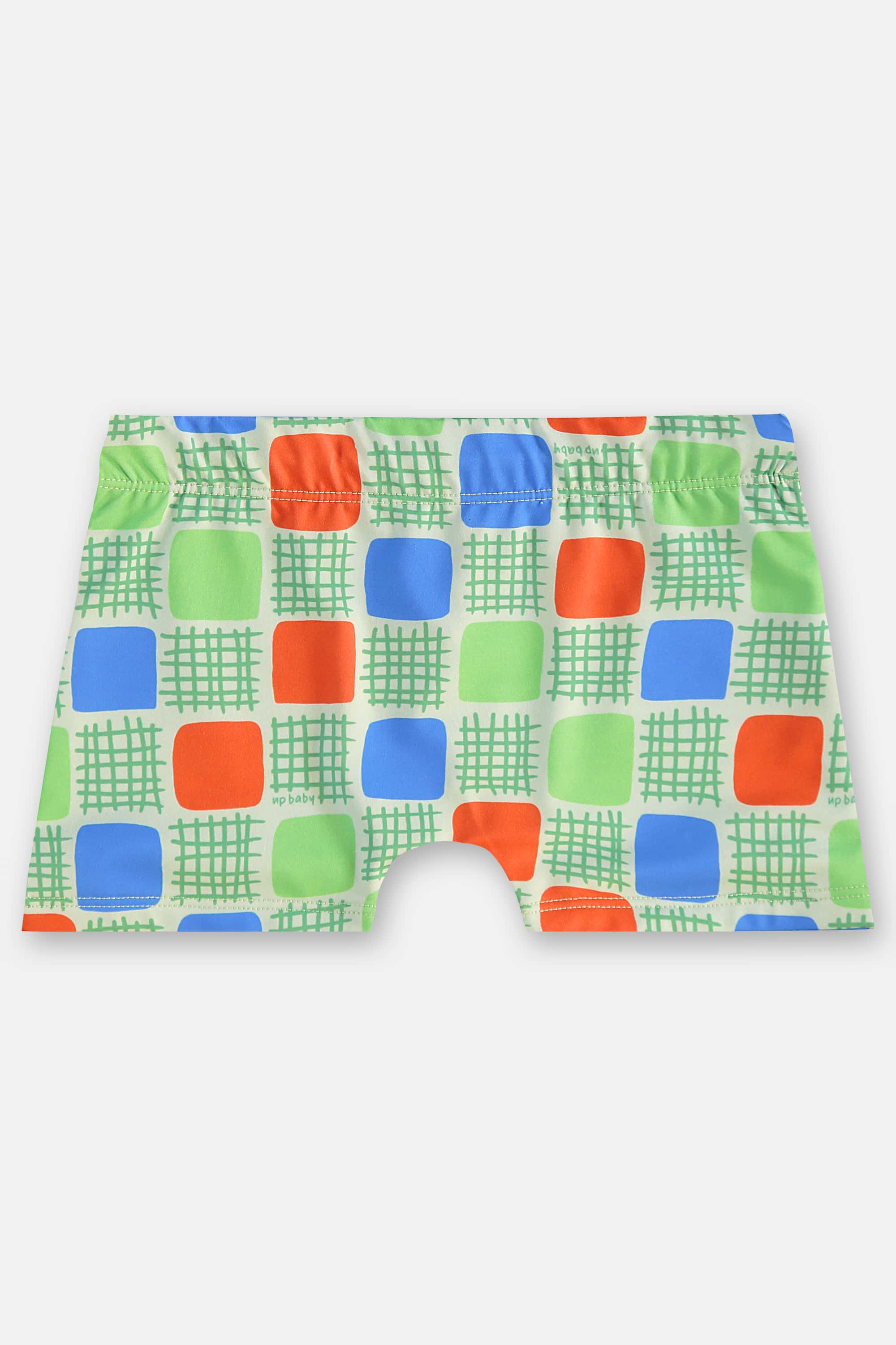 Sunga Boxer Infantil em Poliéster e Elastano FPS +50 (Verde) Up Baby