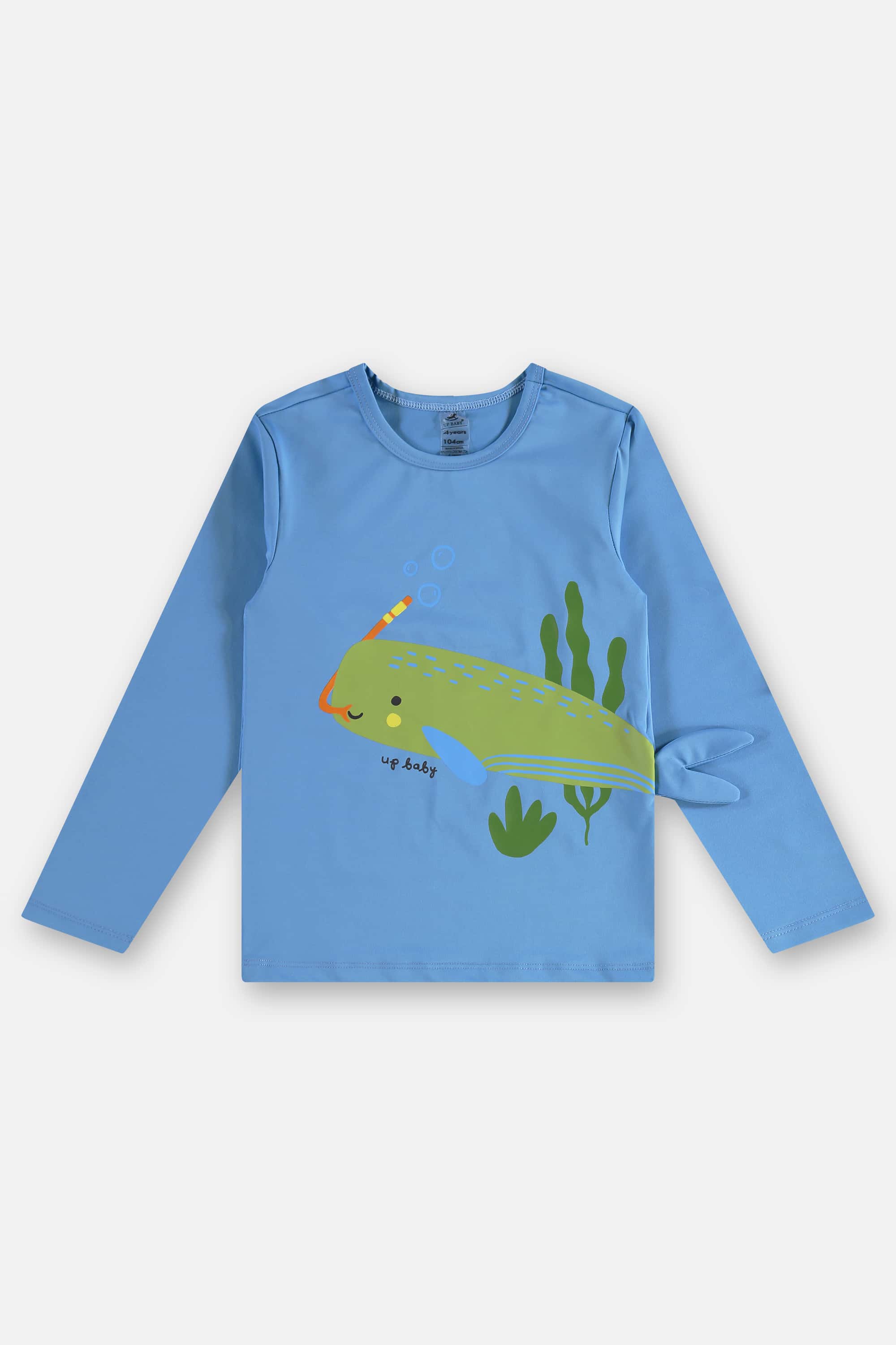 Conjunto Camiseta e Sunga Infantil em Malha FPS+50 (Azul Claro) Up Baby - Imagem 50
