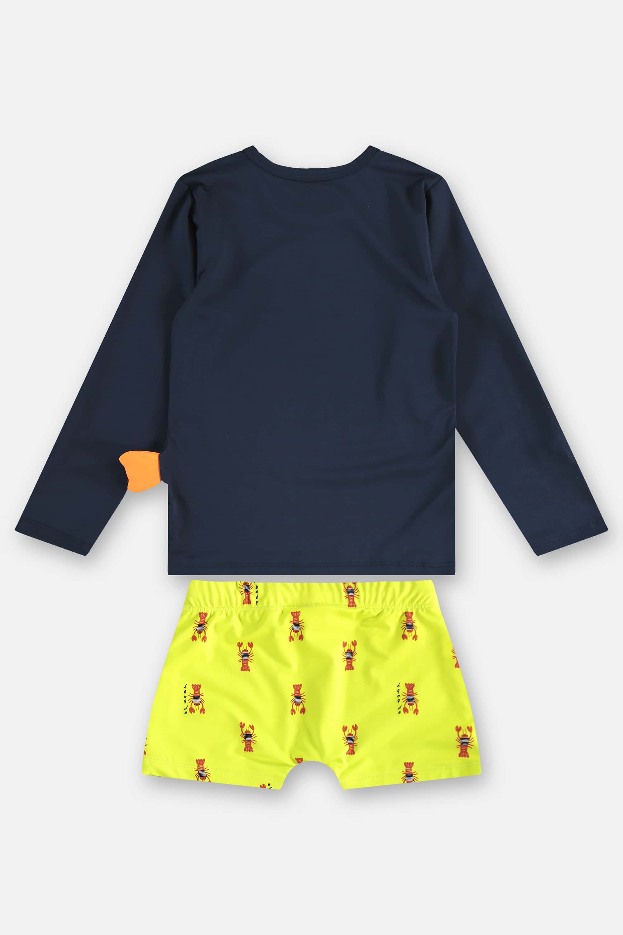 Conjunto Camiseta e Sunga Infantil em Malha FPS+50 (Azul Marinho) Up Baby - Imagem 5