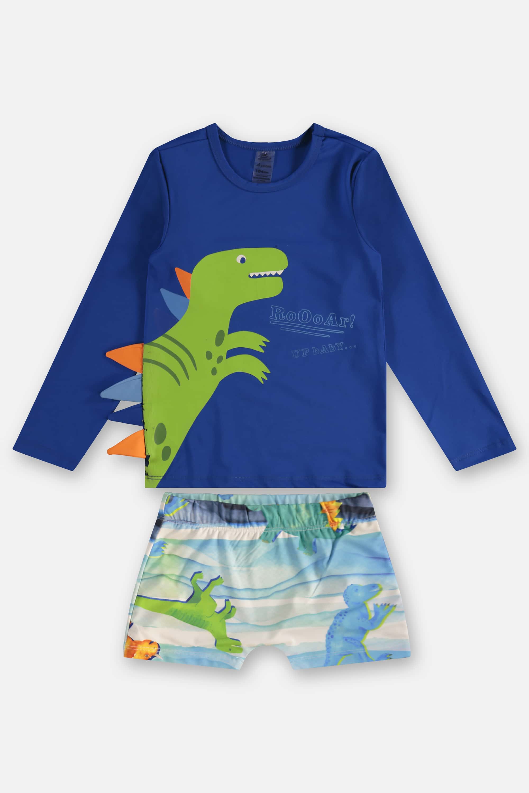 Conjunto Camiseta e Sunga Infantil em Malha FPS+50 (Azul) Up Baby - Imagem 19