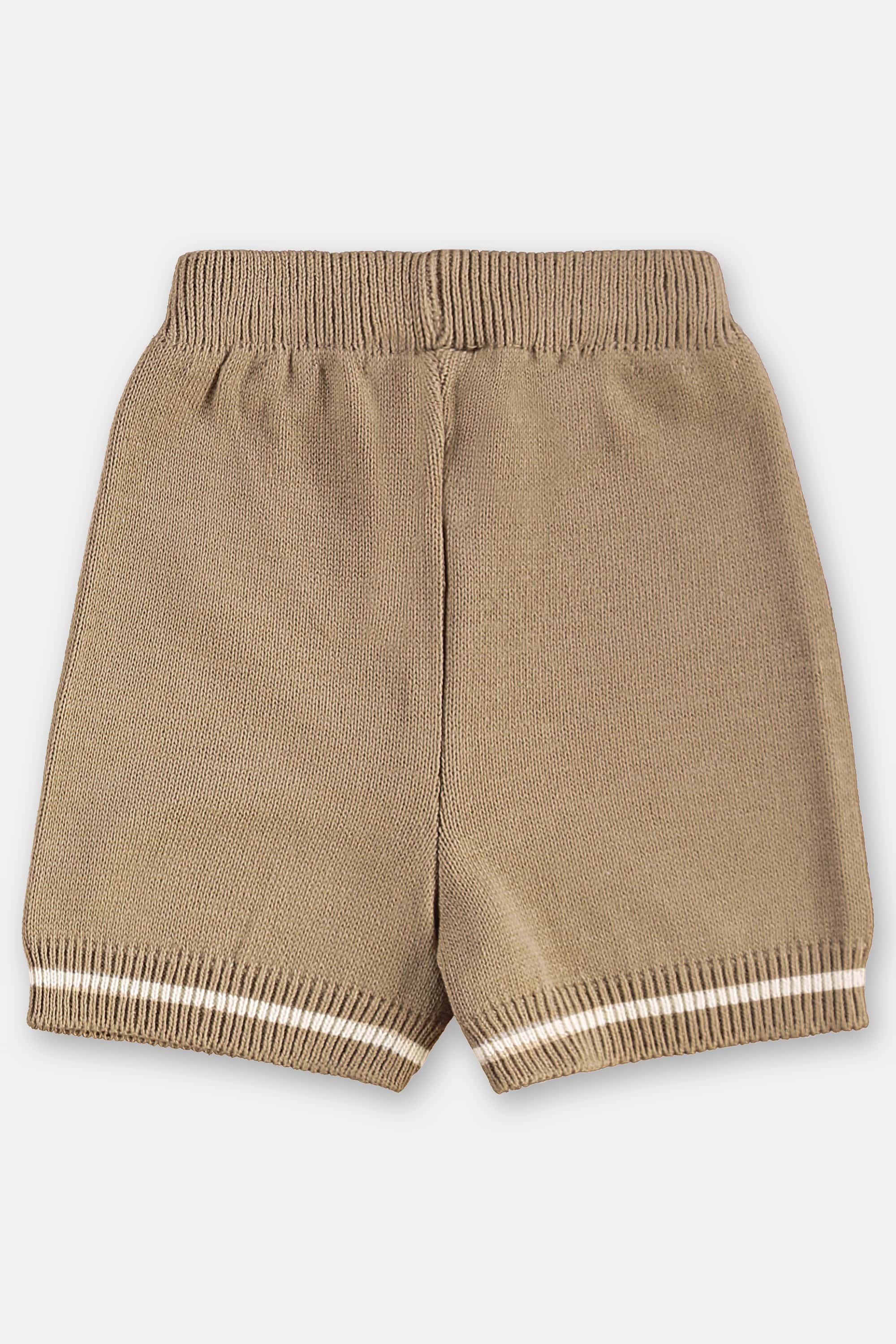 Conjunto Polo e Bermuda em Tricot para Bebê Menino (Marrom) Up Baby - Imagem 7