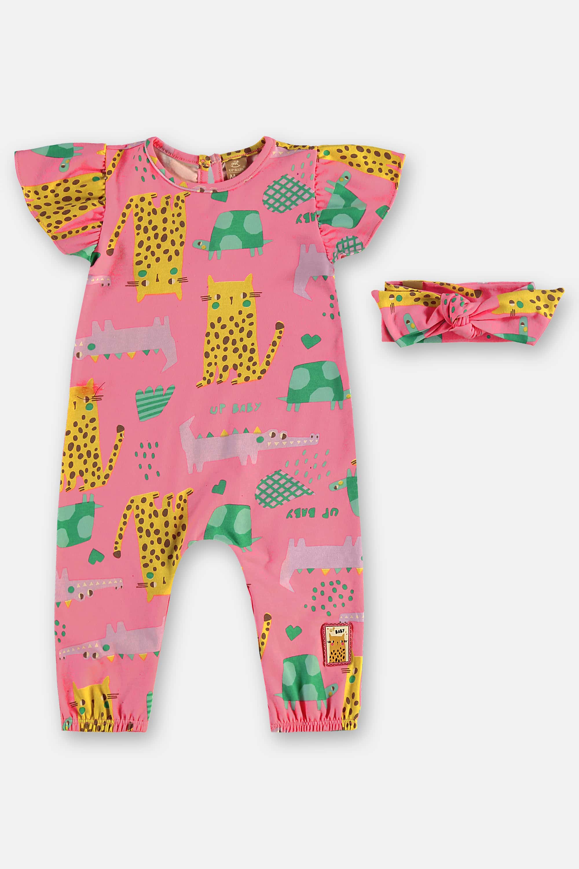 Macacão e Laço em Cotton para Bebê Menina (Rosa) Up Baby - Imagem 13