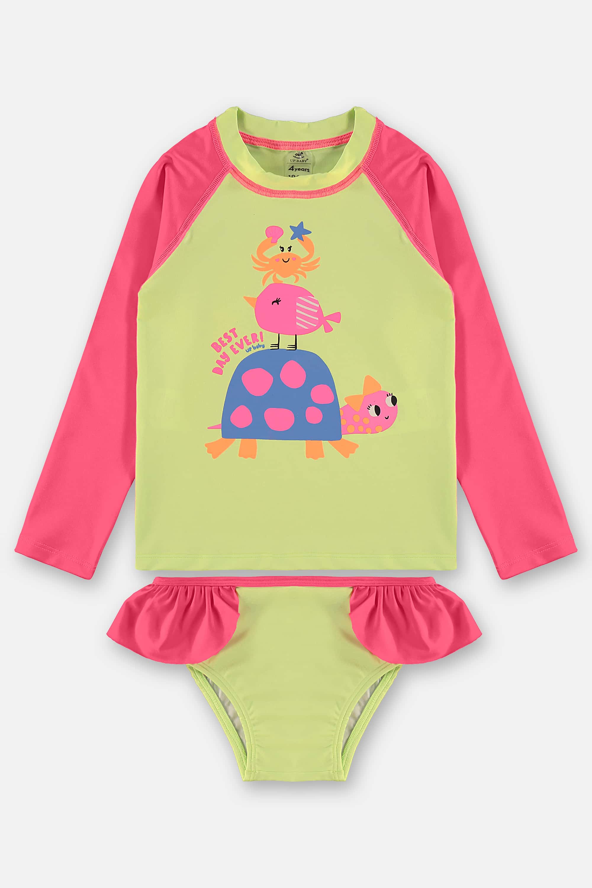 Biquíni Infantil em Poliéster e Elastano FPS +50 (Verde) Up Baby - Imagem 34