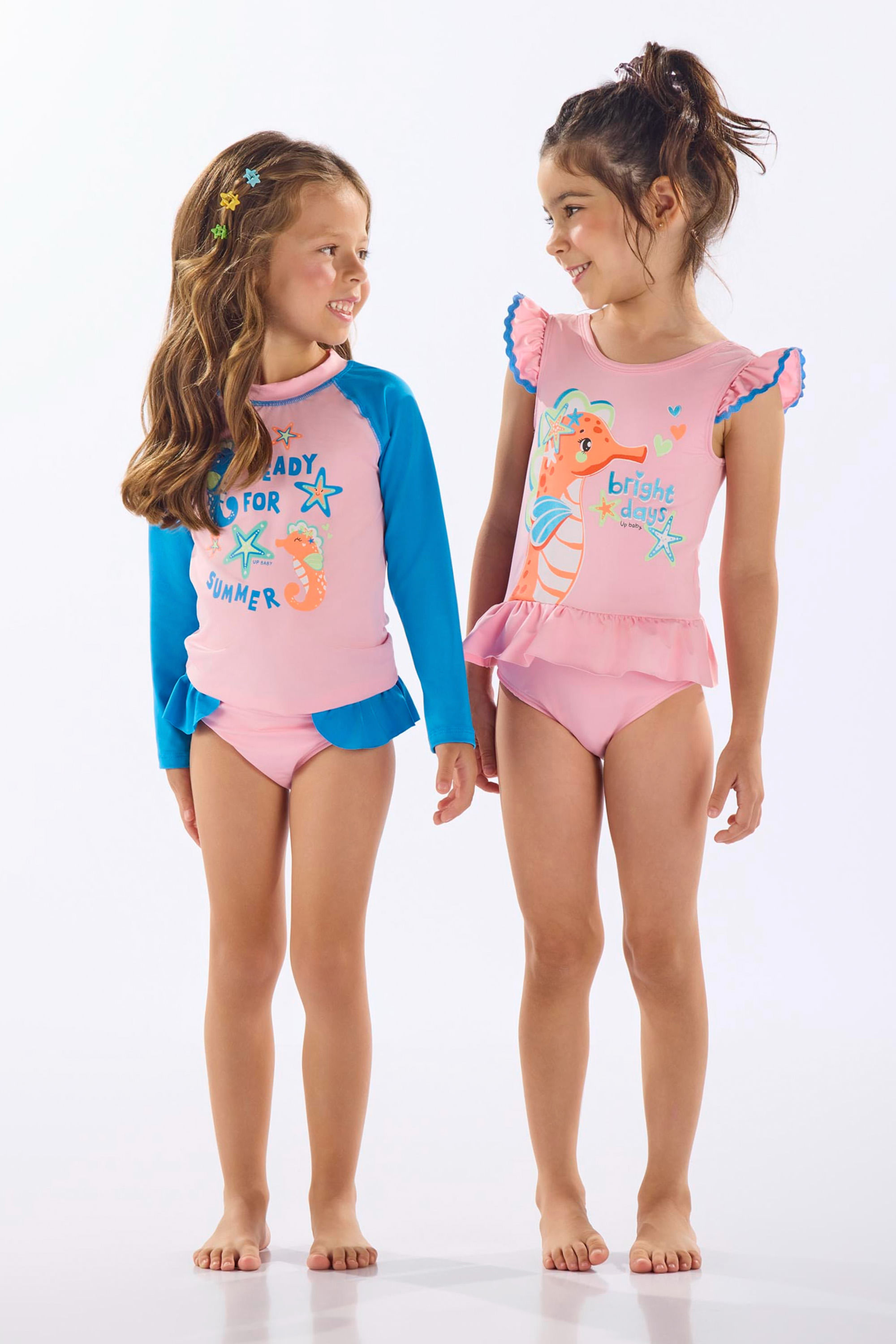 Biquíni Infantil em Poliéster e Elastano FPS +50 (Rosa) Up Baby - Imagem 16