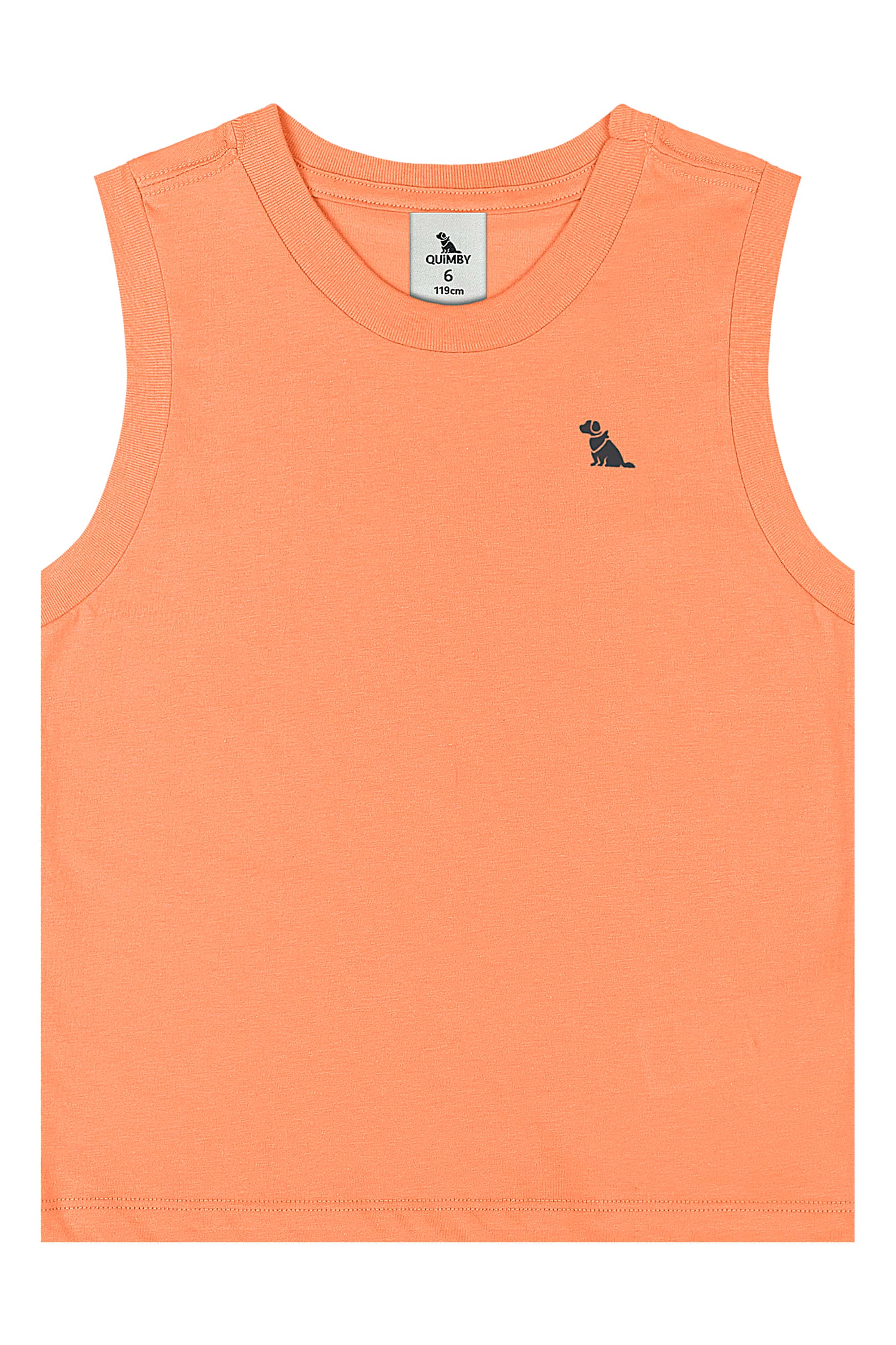 Regata Infantil Masculina em Meia Malha (Laranja) Quimby