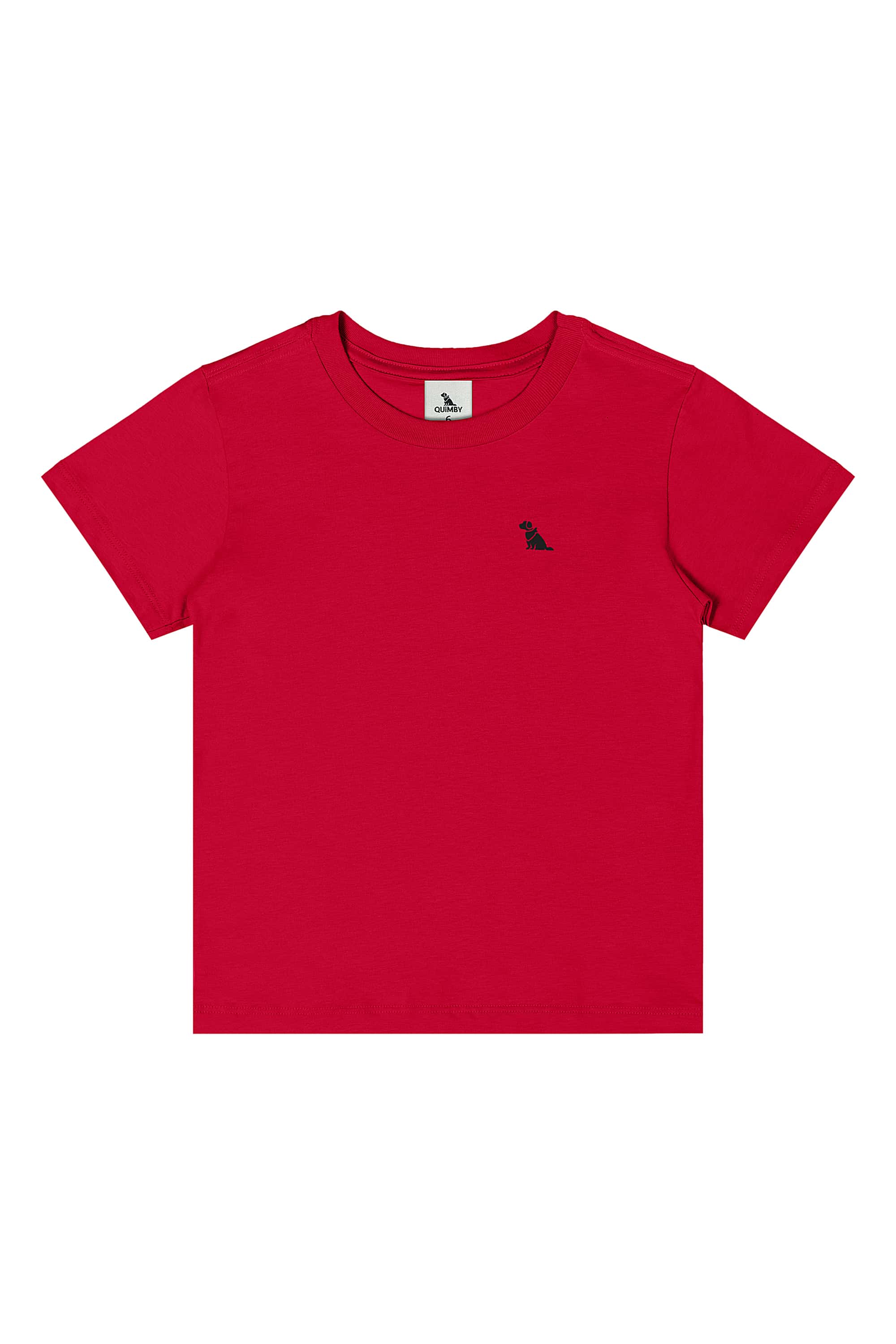Camiseta Infantil Masculina em Meia Malha (Vermelho) Quimby - Imagem 11