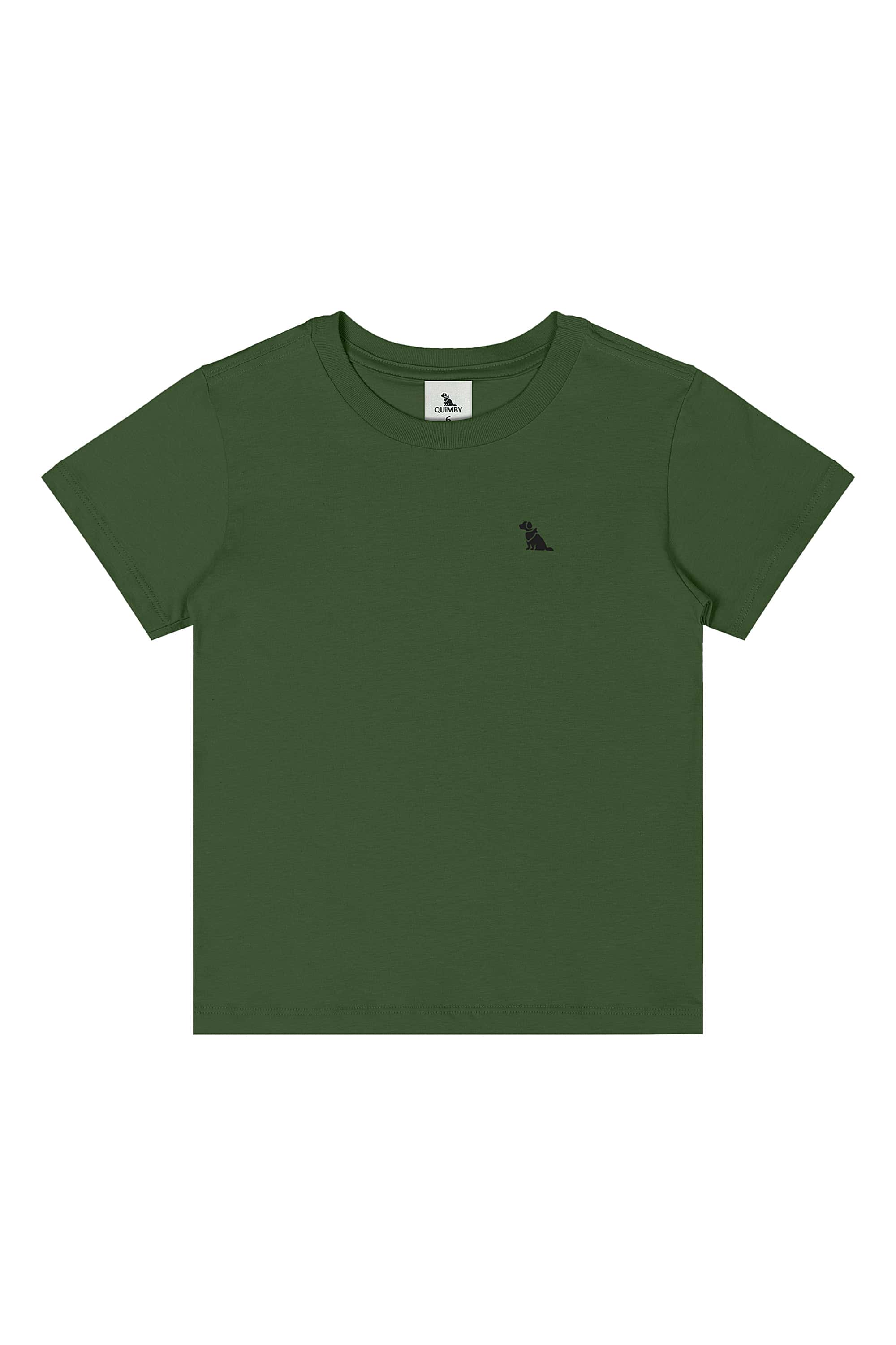 Camiseta Infantil Masculina em Meia Malha (Verde) Quimby