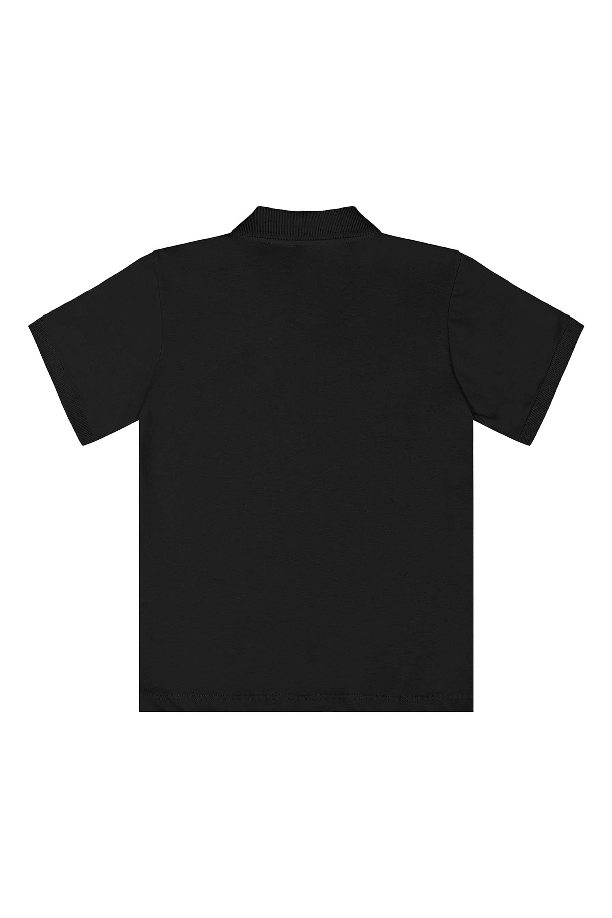 Camisa Polo Infantil Masculina em Meia Malha (Preto) Quimby - Imagem 16