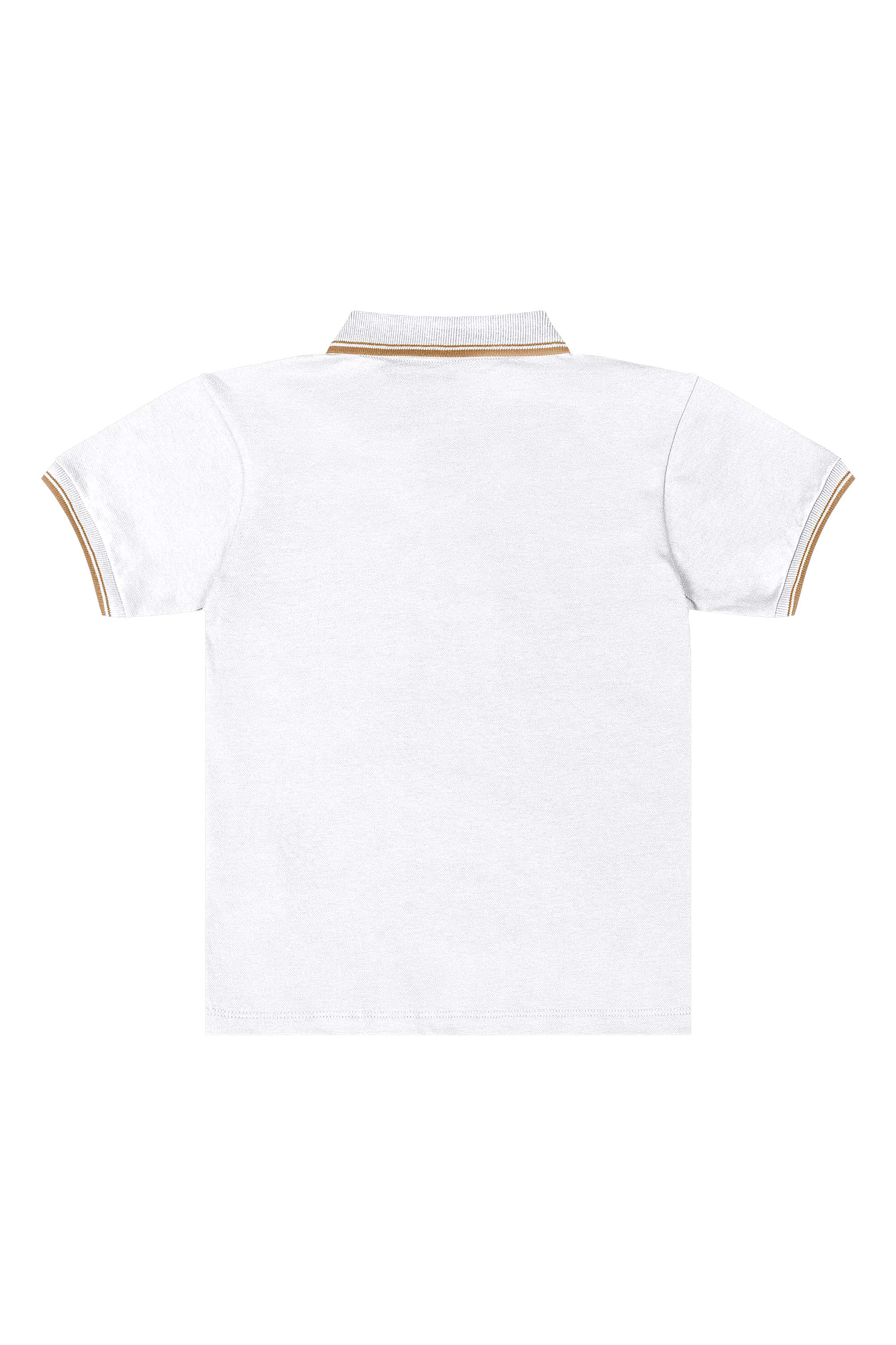 Camisa Polo Infantil Masculina em Piquet com Elastano (Branco) Quimby - Imagem 18