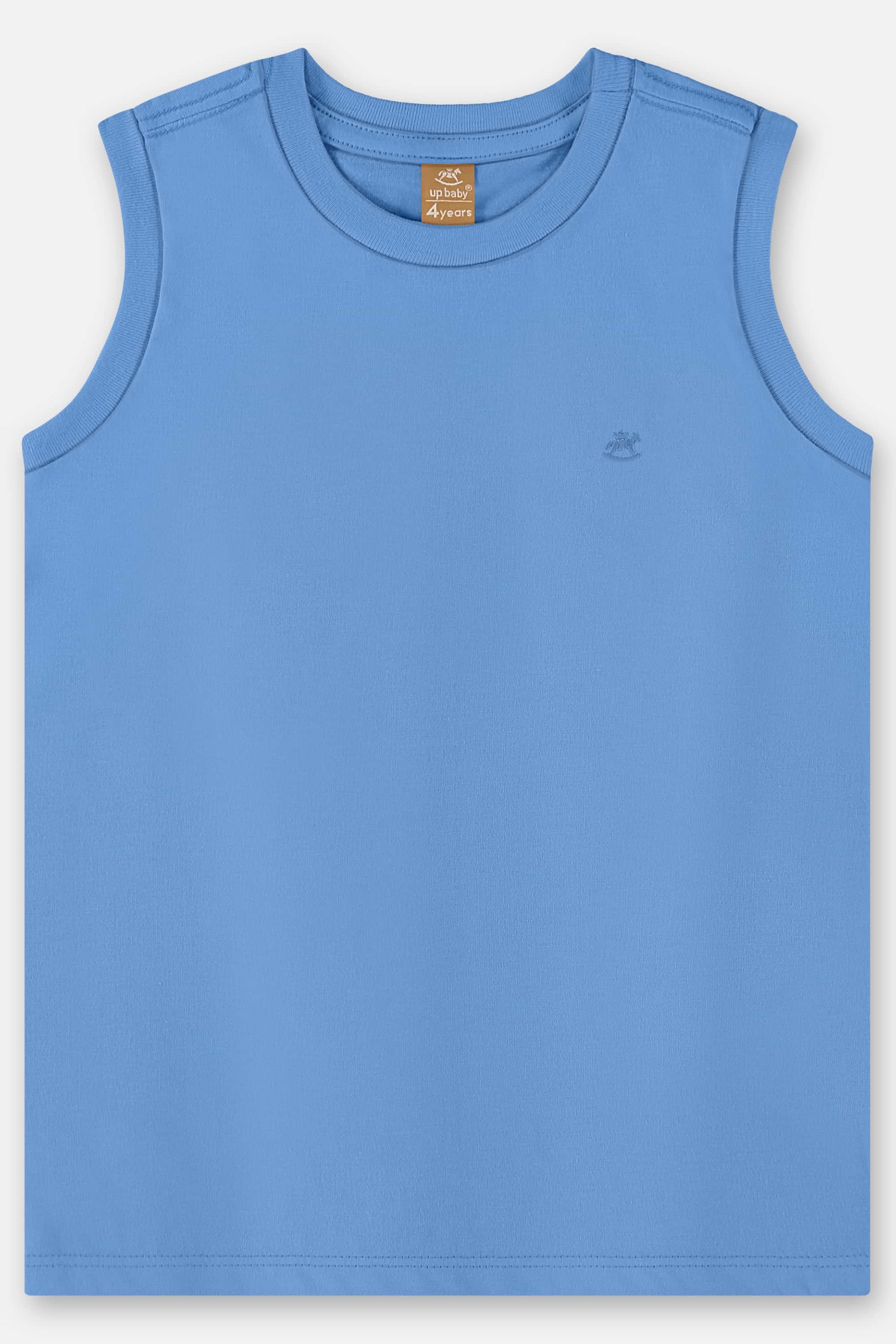 Regata Infantil Masculina em Algodão Básico (Azul Claro) Up Baby
