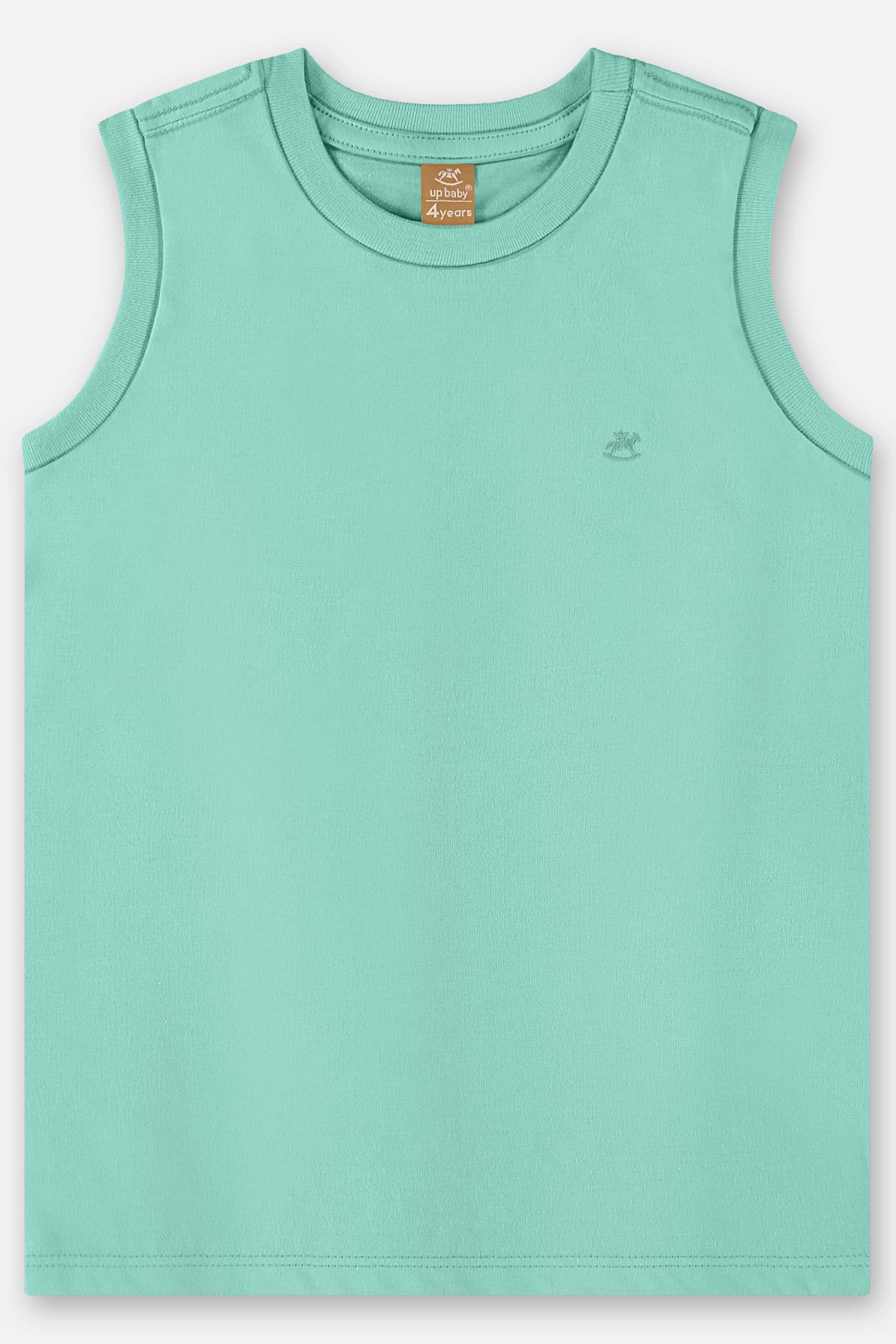 Regata Infantil Masculina em Algodão Básico (Verde) Up Baby