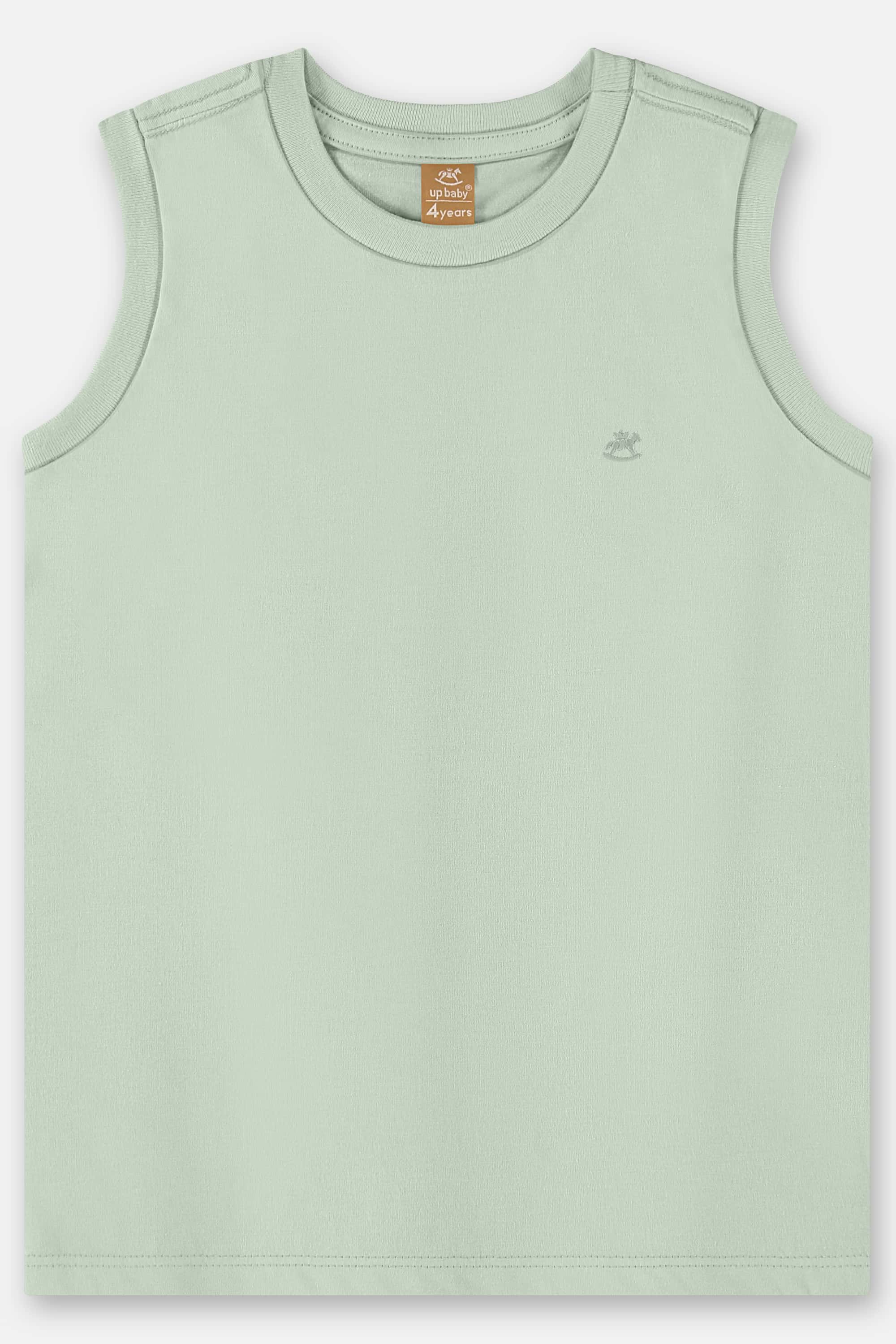 Regata Infantil Masculina em Algodão Básico (Verde) Up Baby