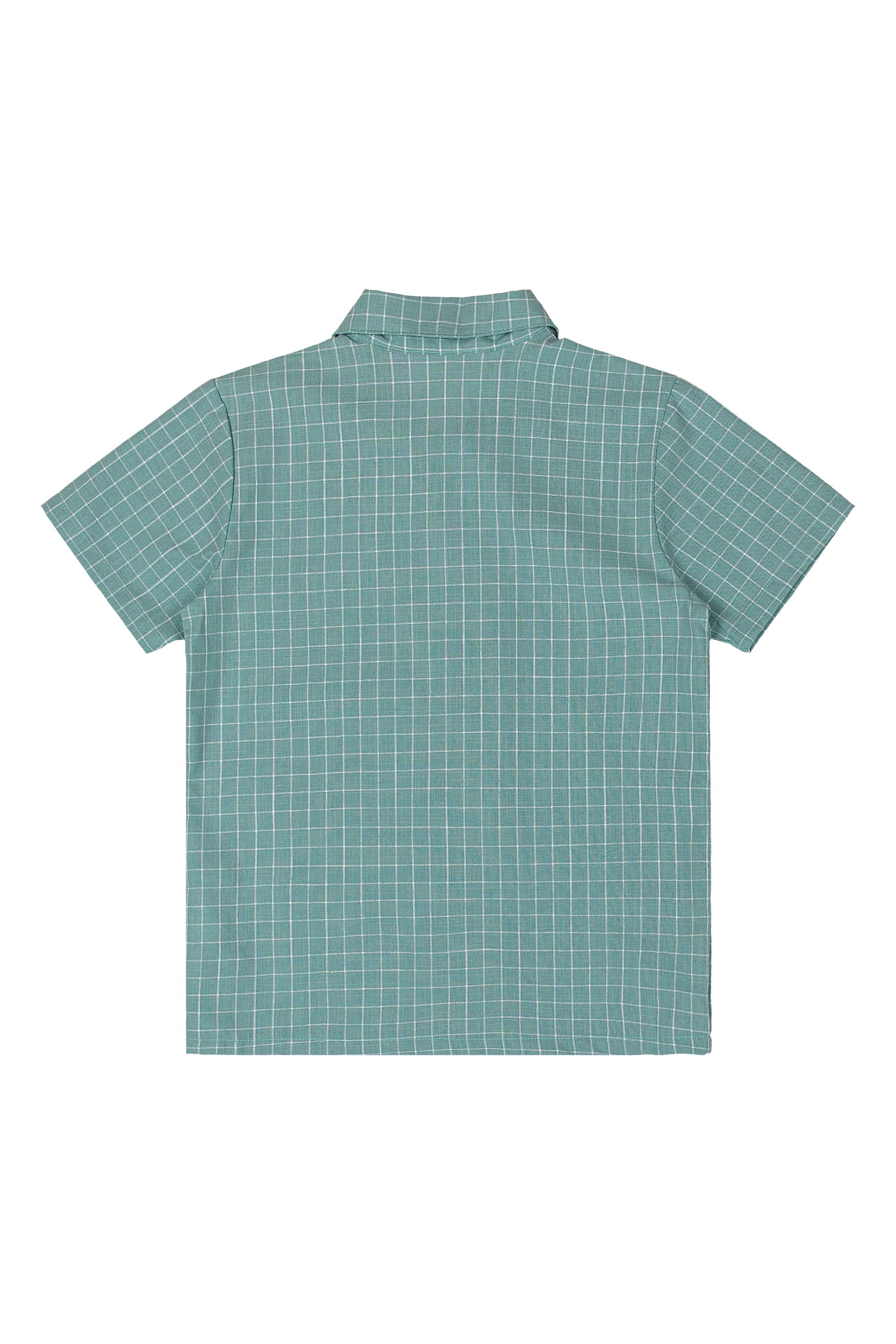 Conjunto para Menino Camisa Xadrez e Bermuda (Verde) Quimby - Imagem 17