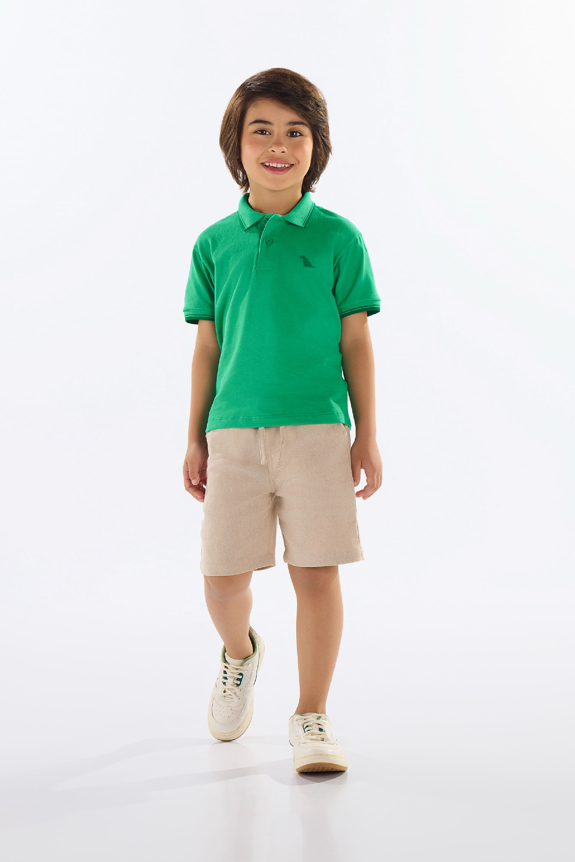 Conjunto Infantil com Polo e Bermuda (Verde) Quimby - Imagem 13