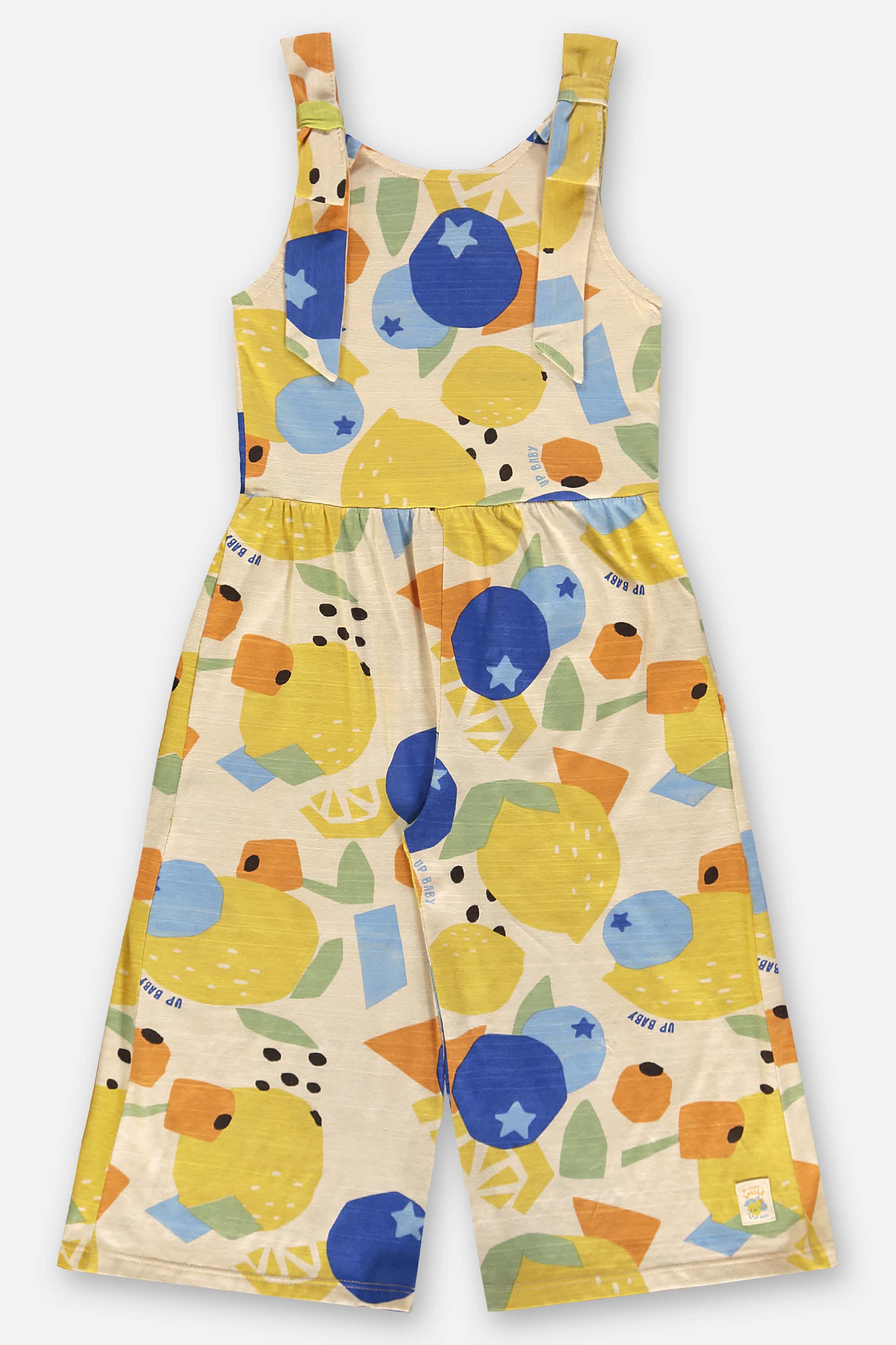 Macacão Infantil Feminino em Algodão de Frutas (Bege) Up Baby - Imagem 6