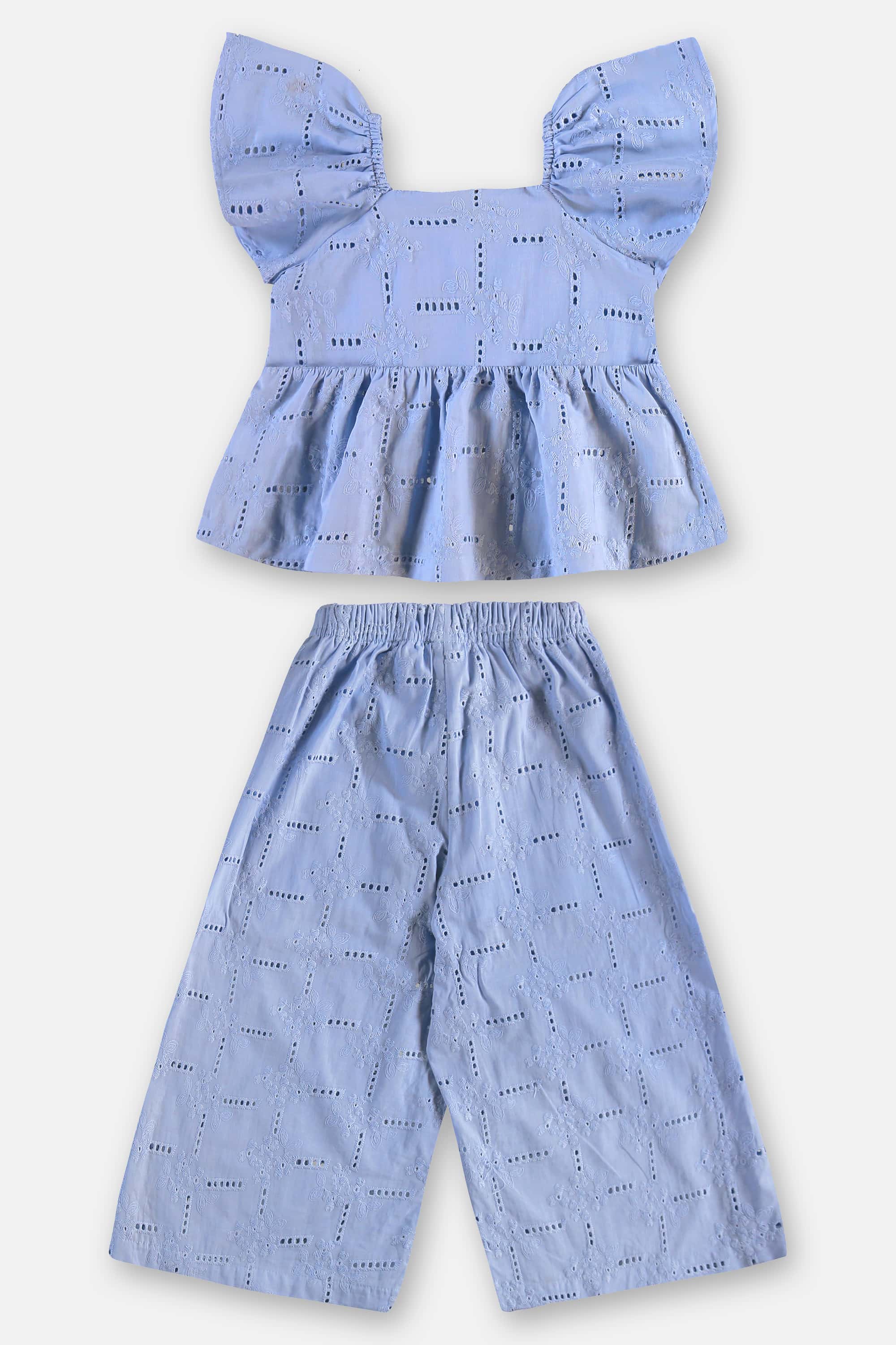 Conjunto Blusa e Calça em Algodão Infantil Feminino (Azul) Up Baby - Imagem 26