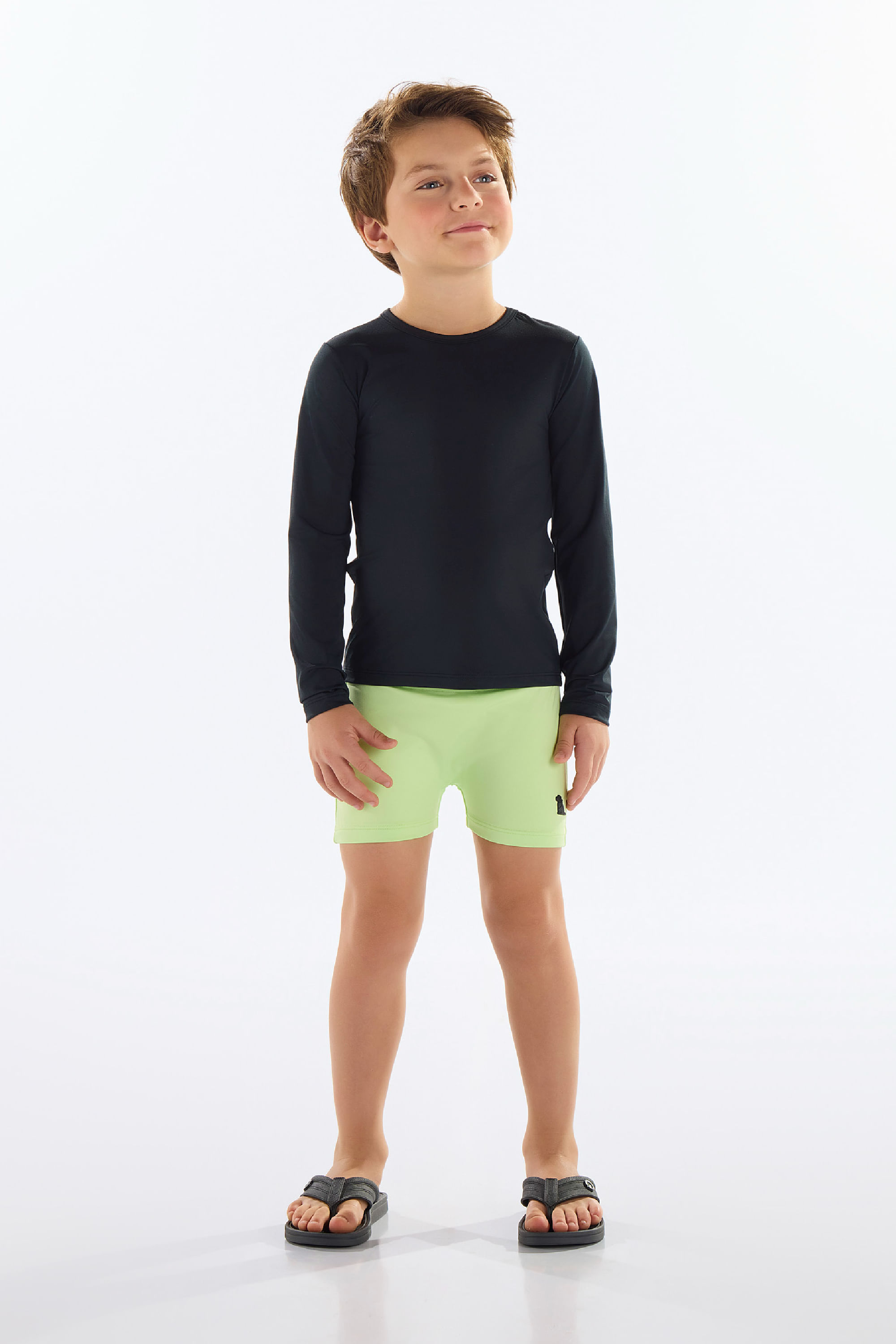 Blusa Unissex em Malha com Proteção UV Dry (Preto) Quimby