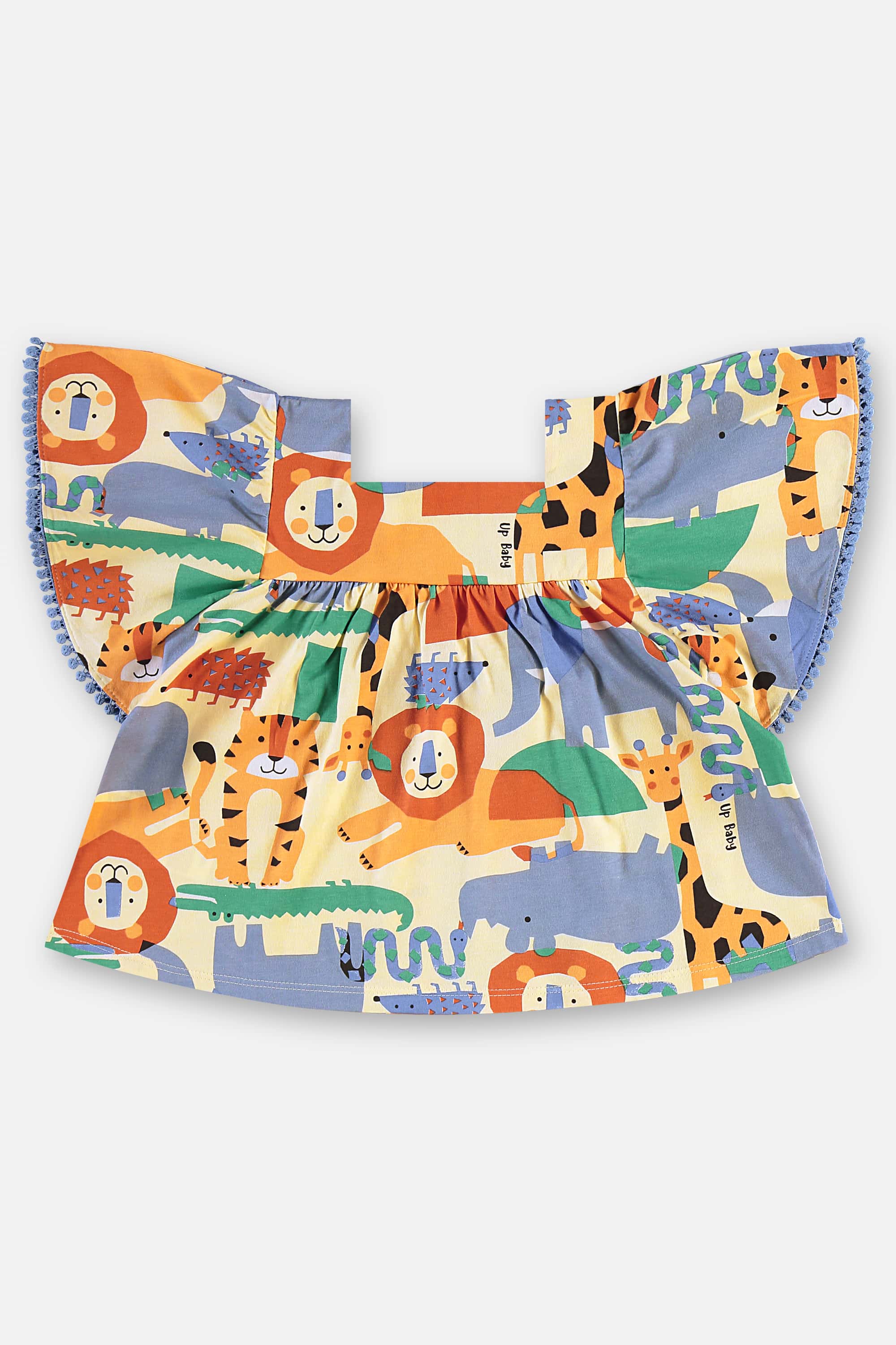 Conjunto Estampado com Bata e Short Infantil Feminino (Bege) Up Baby - Imagem 41