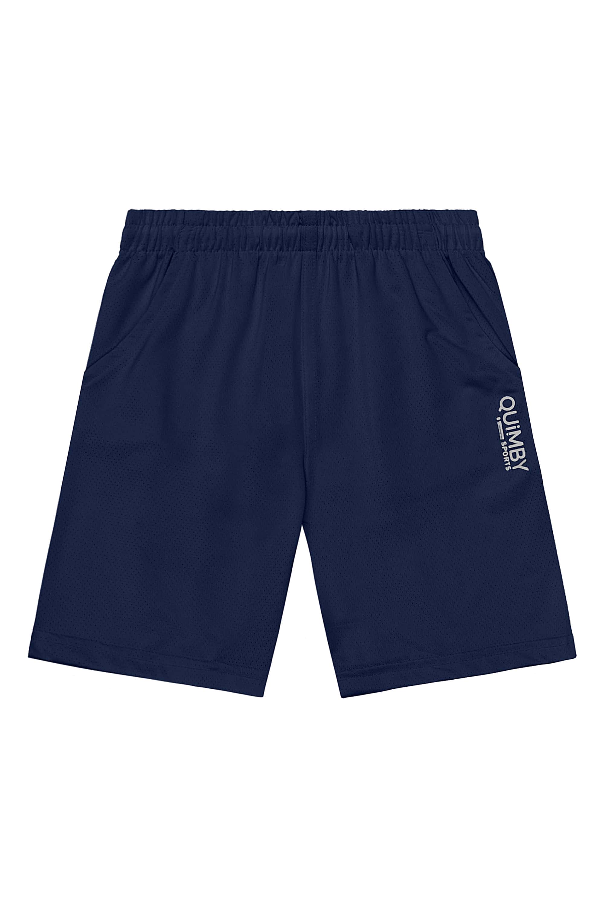 Bermuda Infantil Masculino em Malha Dry Fit (Azul Marinho) Quimby - Imagem 19