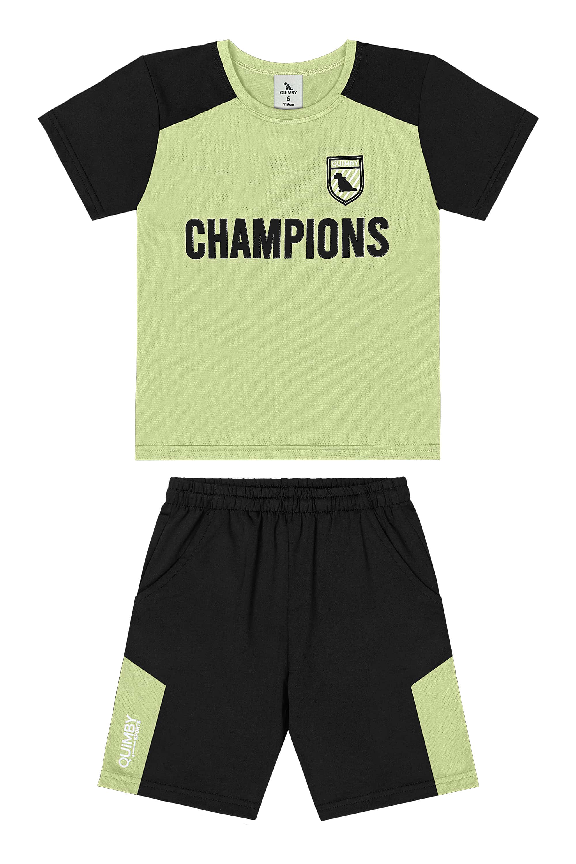 Conjunto para Menino Dry Fit e FPS +50 (Verde) Quimby - Imagem 32