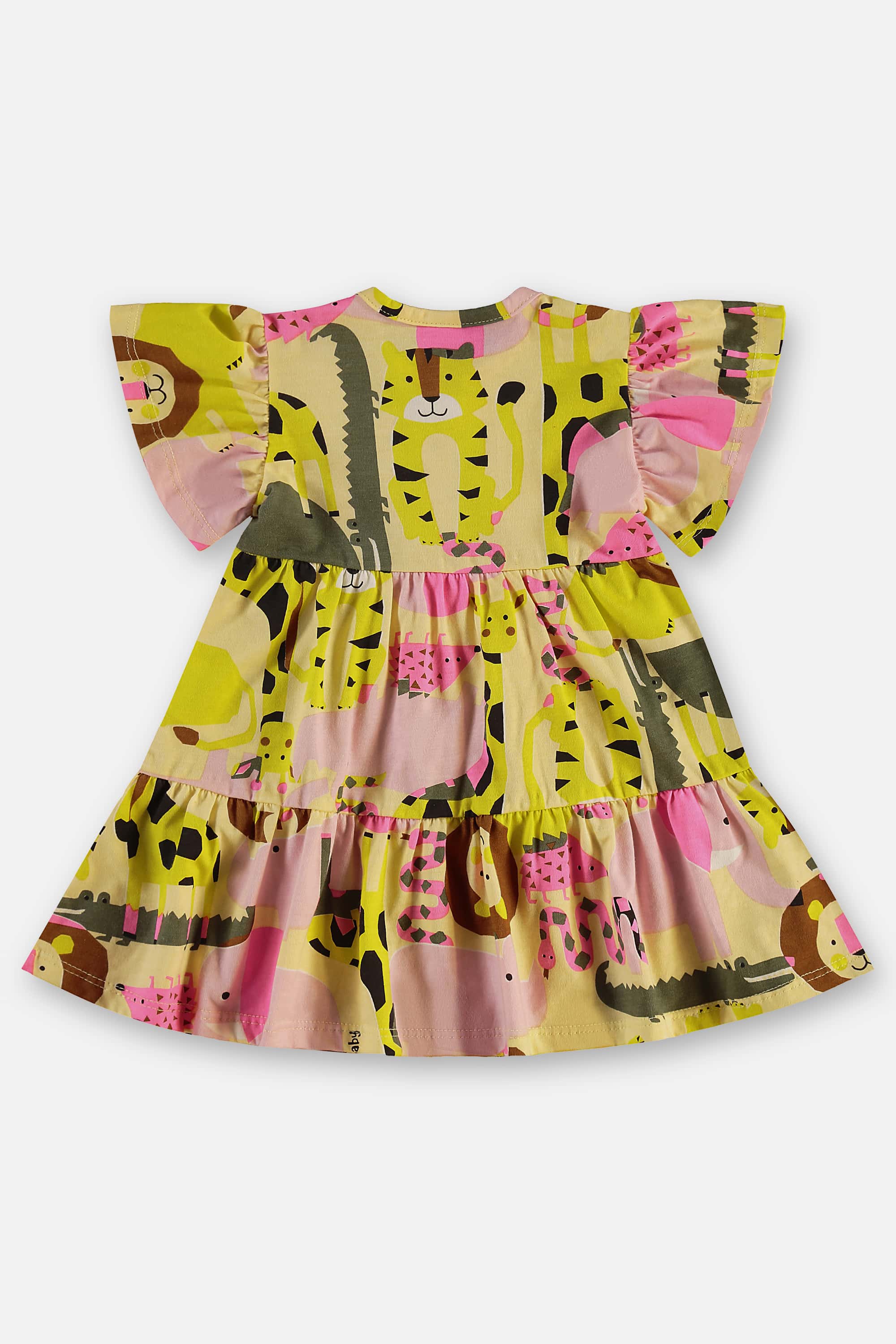 Vestido Manga Curta em Algodão para Bebê (Amarelo) Up Baby - Imagem 15