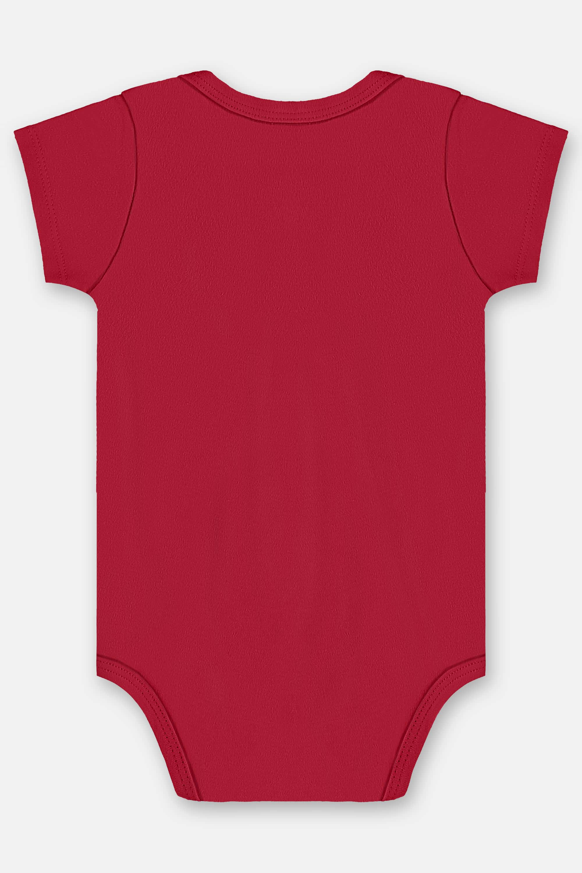 Body Manga Curta Unissex em Suedine Essentials (Vermelho) Up Baby - Imagem 18