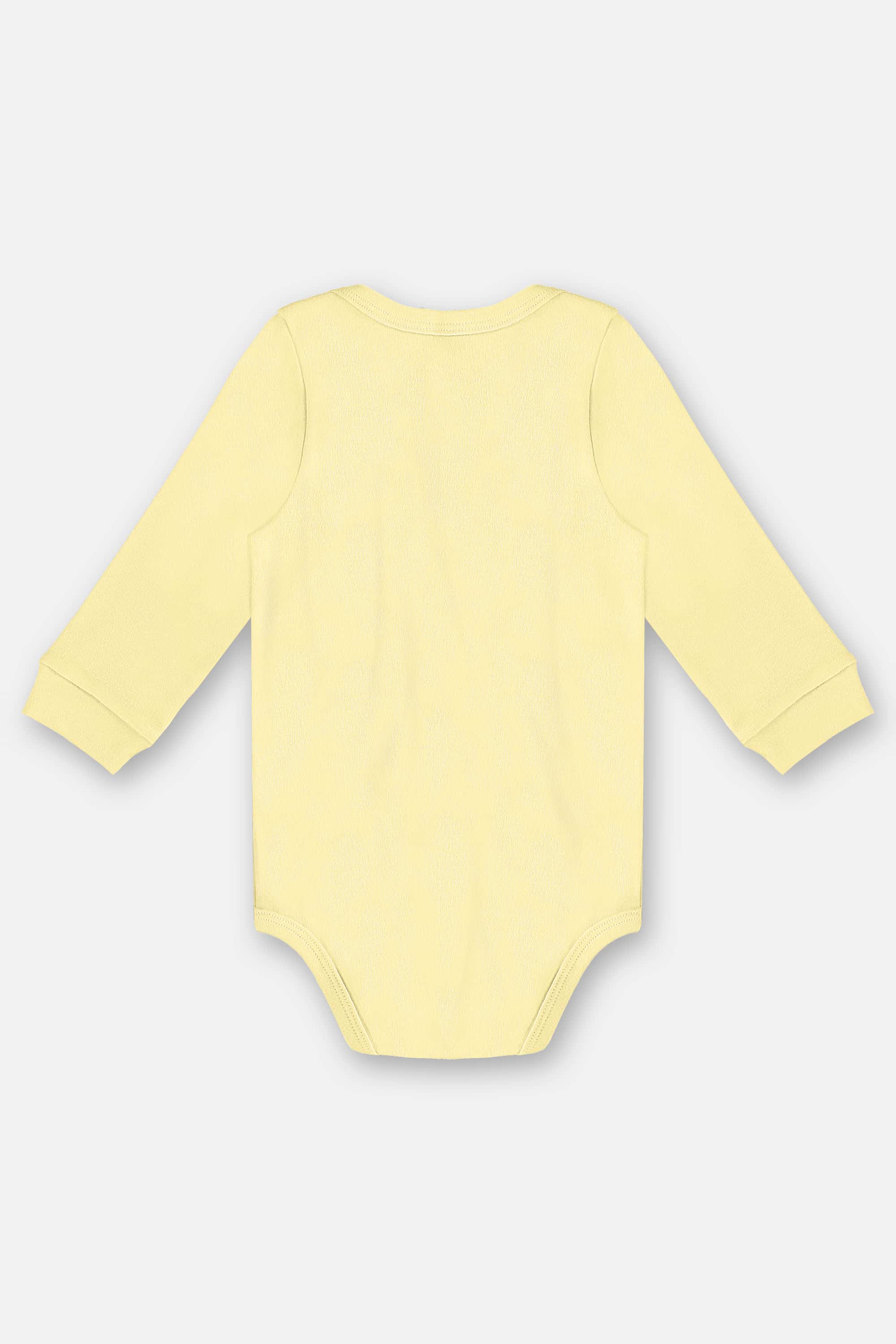 Body Manga Longa Unissex em Suedine Essentials (Amarelo) Up Baby - Imagem 8