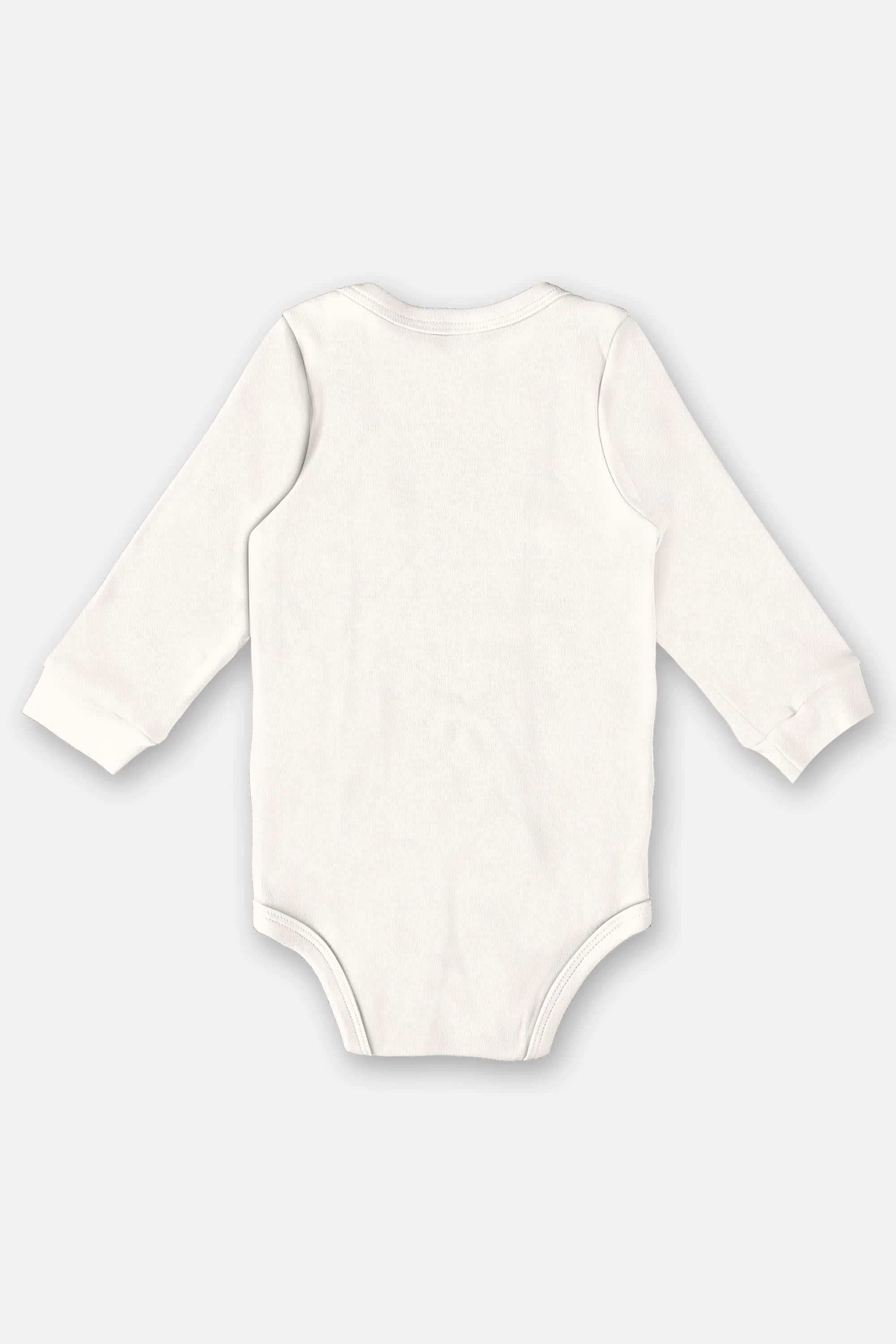 Body Manga Longa Unissex em Suedine Essentials (Off White) Up Baby - Imagem 2