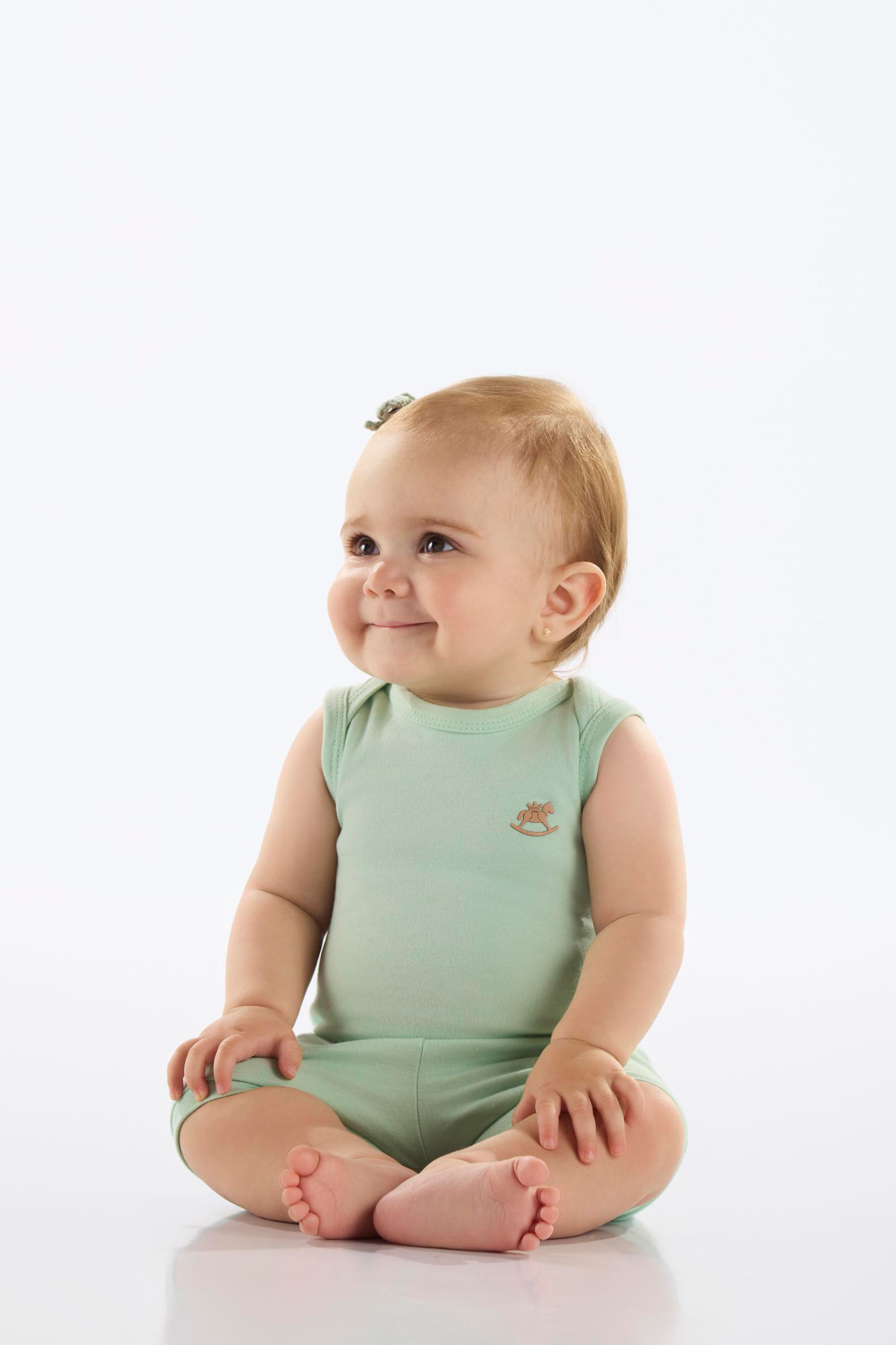 Short Unissex para Bebê em Suedine Essentials (Verde) Up Baby - Imagem 9