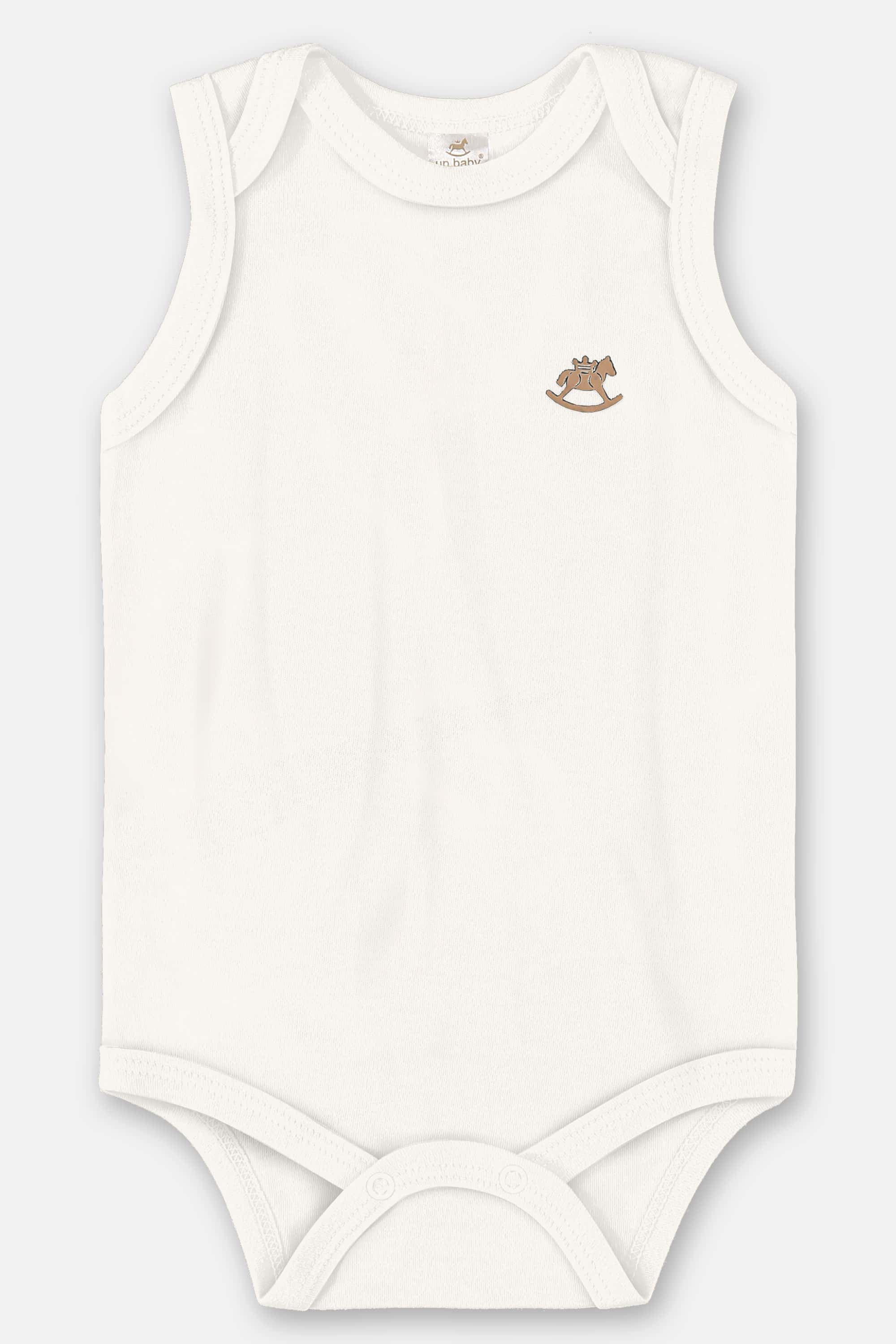 Body Regata em Suedine Unissex para Bebê (Off White) Up Baby - Imagem 5