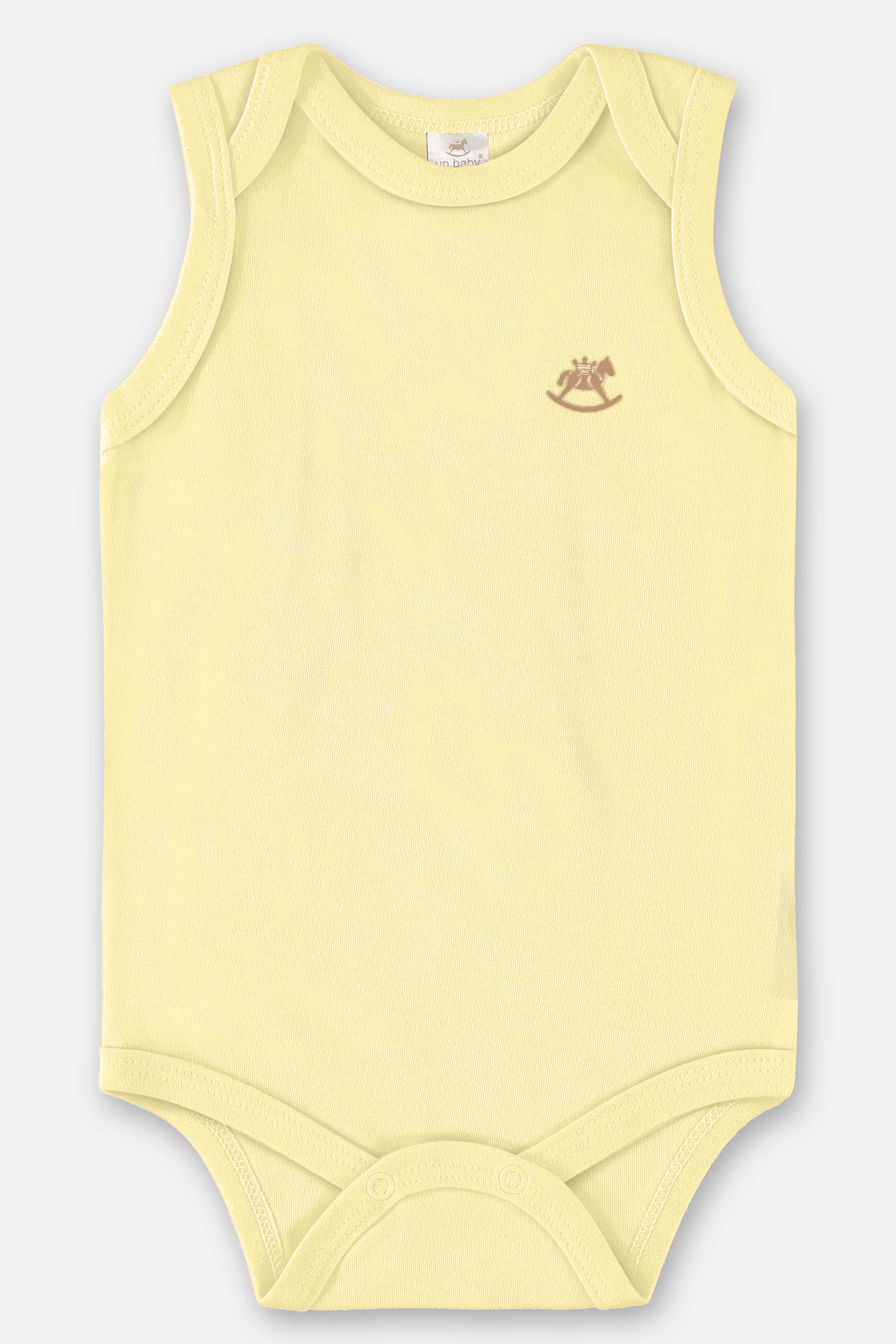 Body Regata em Suedine Unissex para Bebê (Amarelo) Up Baby