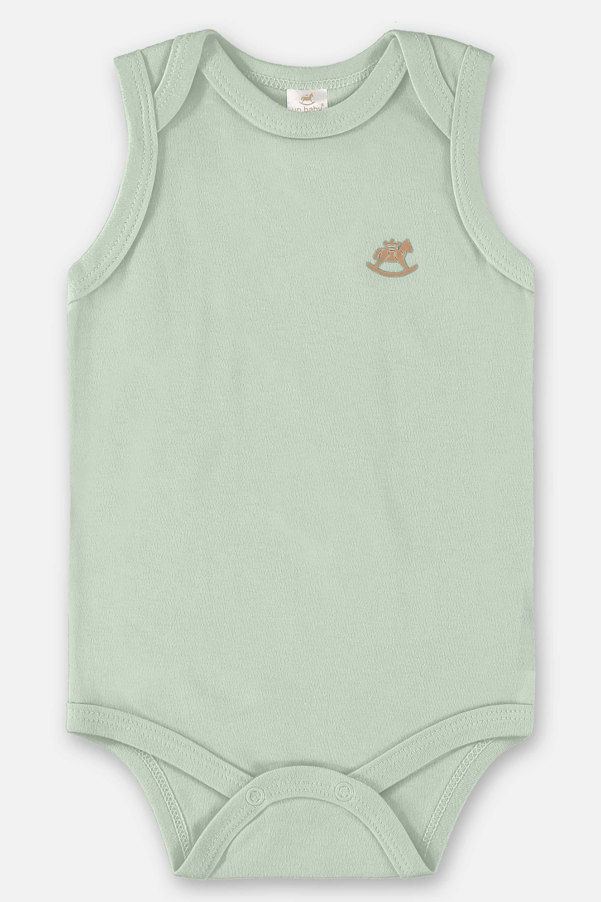 Body Regata em Suedine Unissex para Bebê (Verde) Up Baby