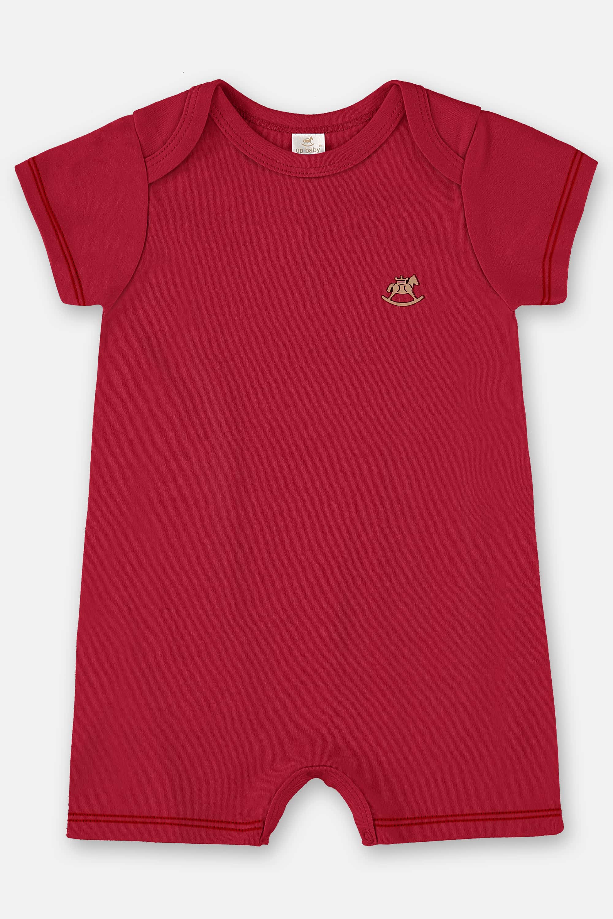 Macaquinho Unissex Bebê em Suedine Essentials (Vermelho) Up Baby - Imagem 5