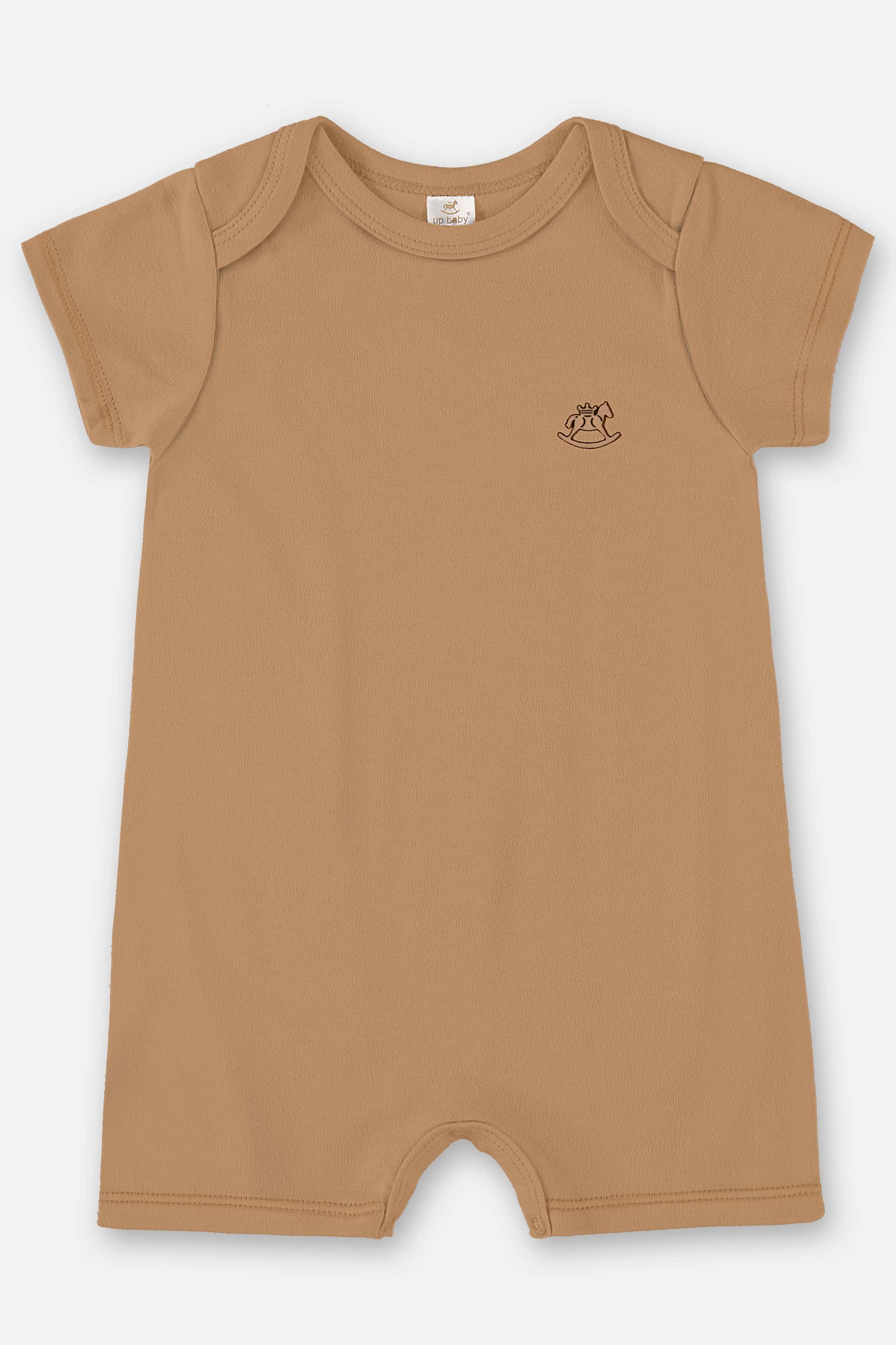 Macaquinho Unissex Bebê em Suedine Essentials (Marrom) Up Baby