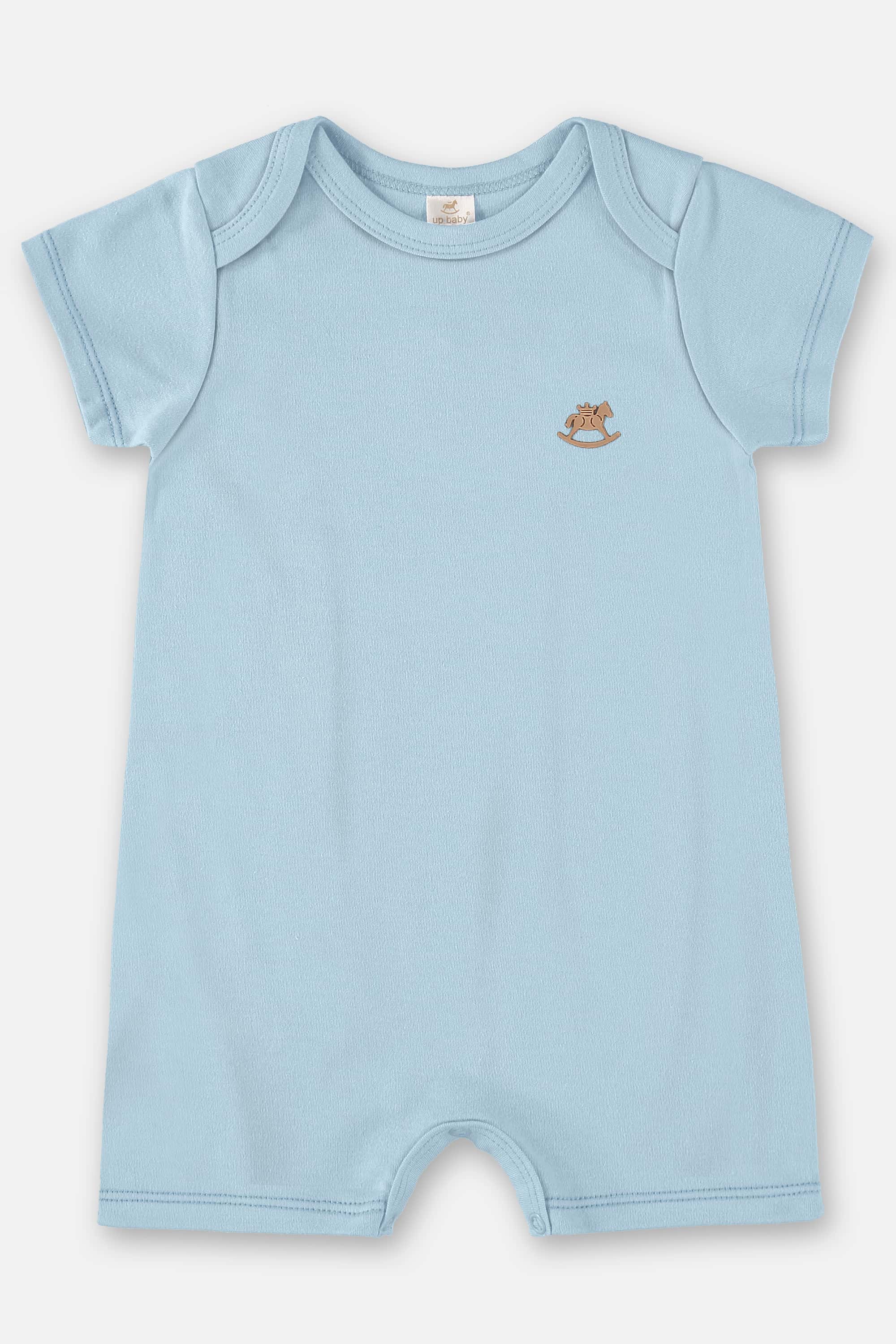 Macaquinho Unissex Bebê em Suedine Essentials (Azul Claro) Up Baby