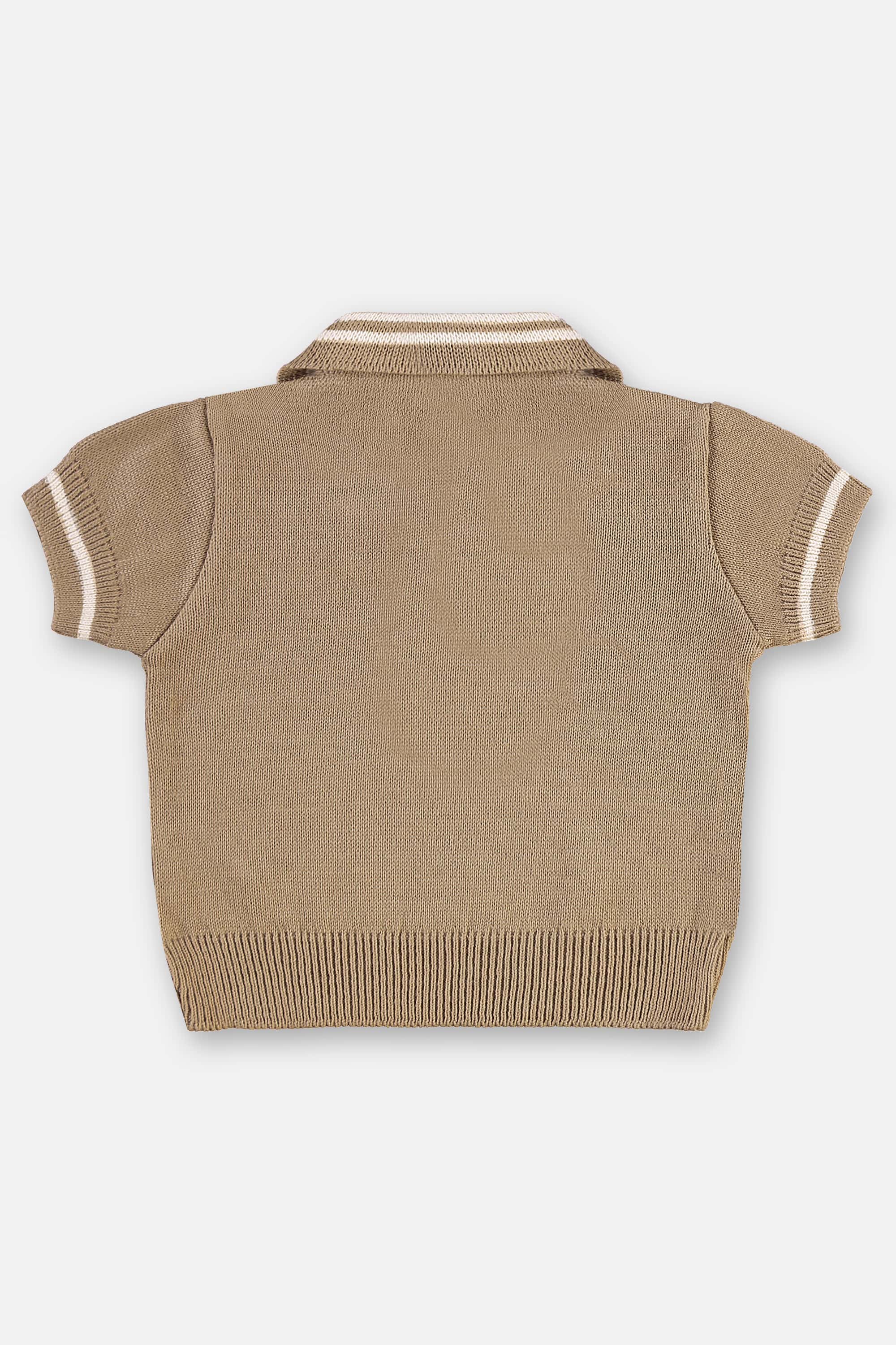 Conjunto Polo e Bermuda em Tricot para Bebê Menino (Marrom) Up Baby - Imagem 27