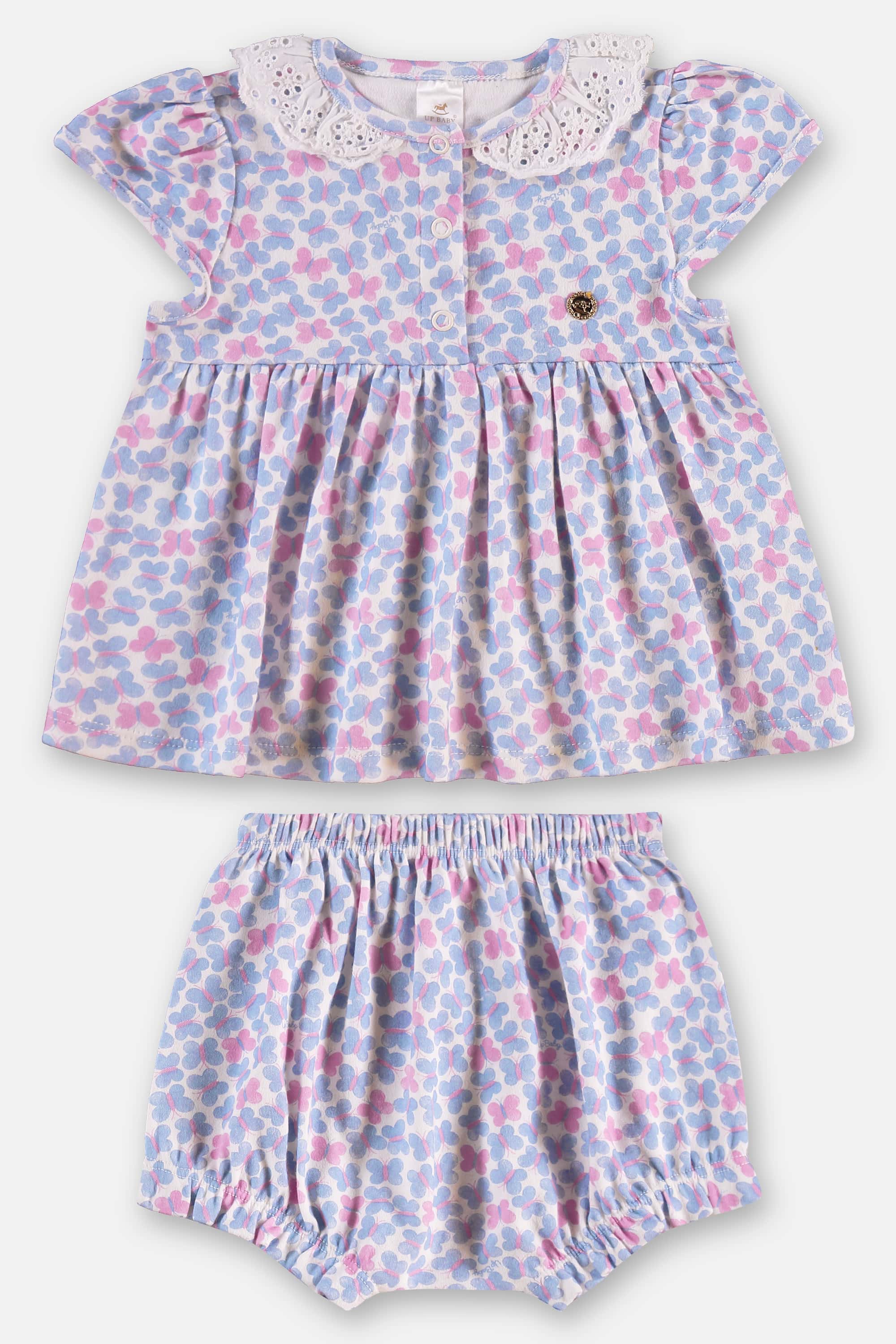 Conjunto Borboletas com Bata e Short para Bebê Menina (Roxo) Up Baby - Imagem 23