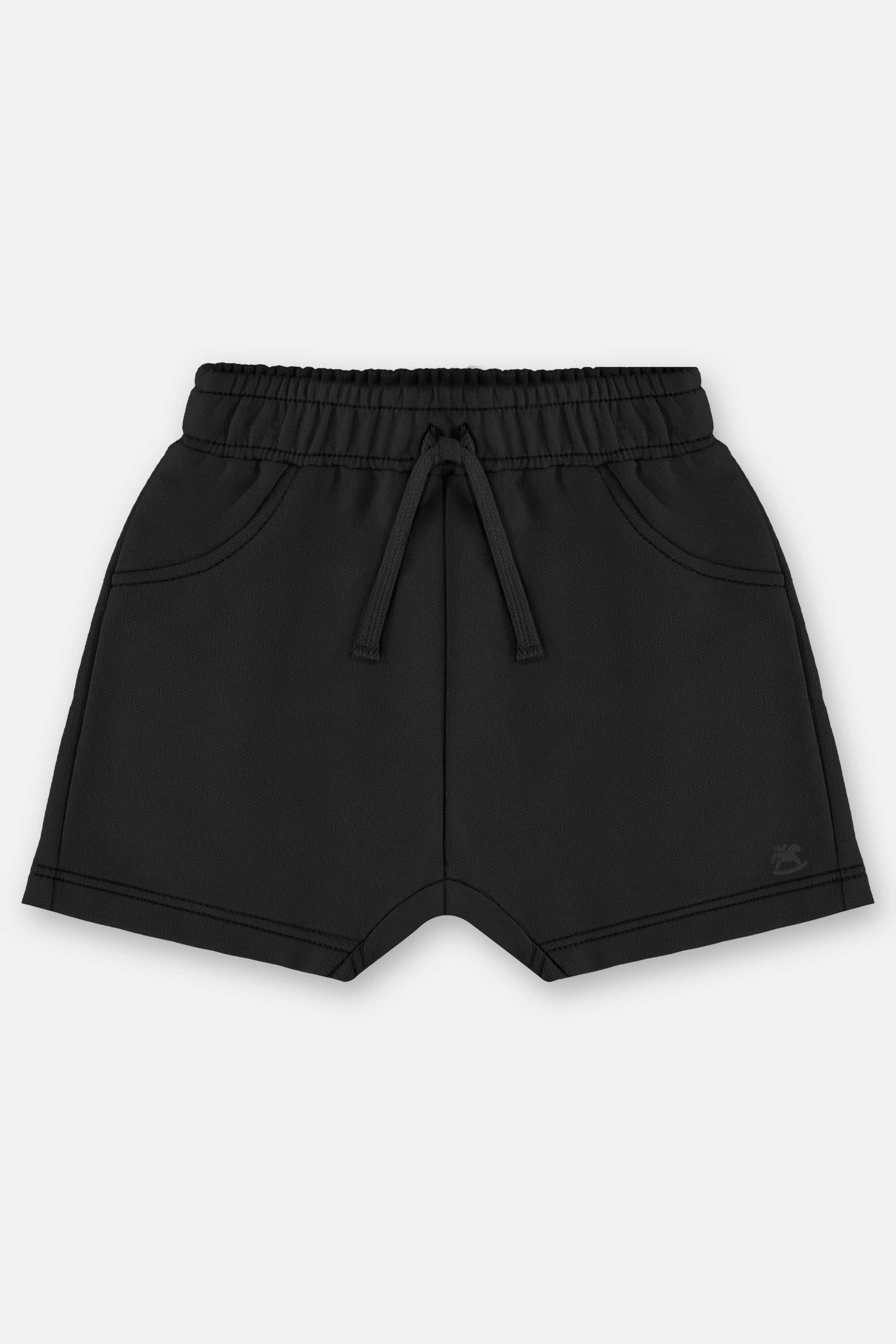 Short em Moletom Sem Felpa para Bebê Menino (Preto) Up Baby - Imagem 11